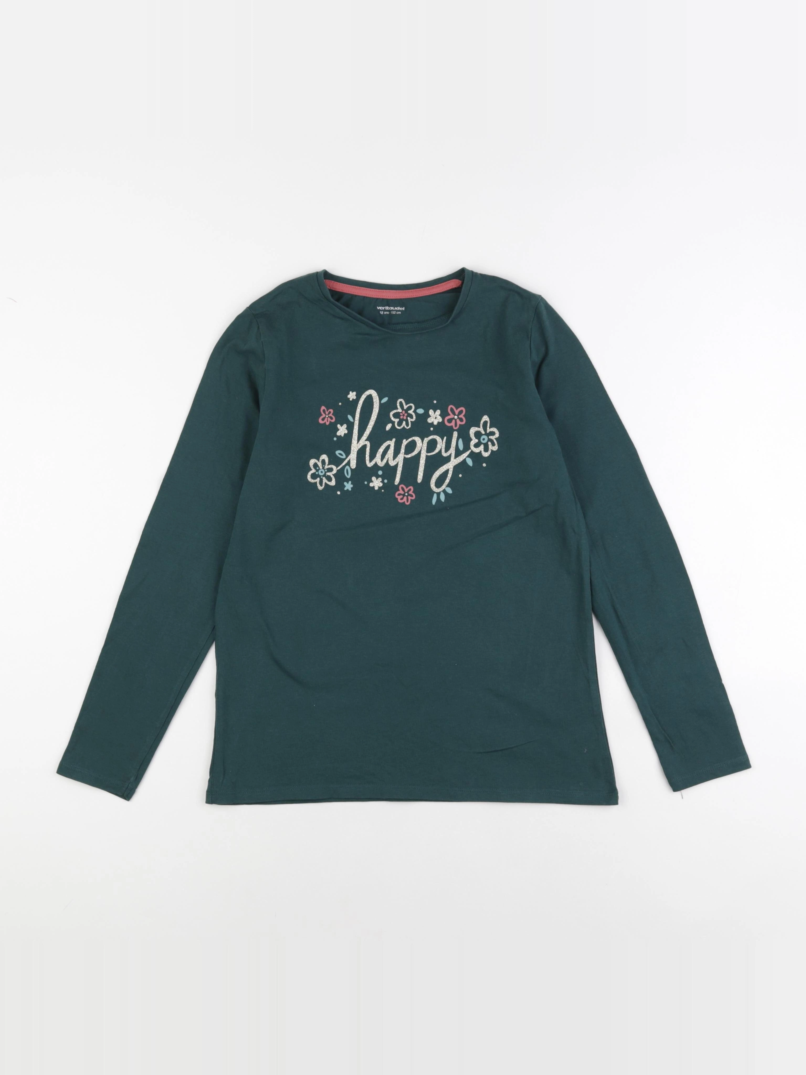Vertbaudet - tee-shirt vert - 12 ans