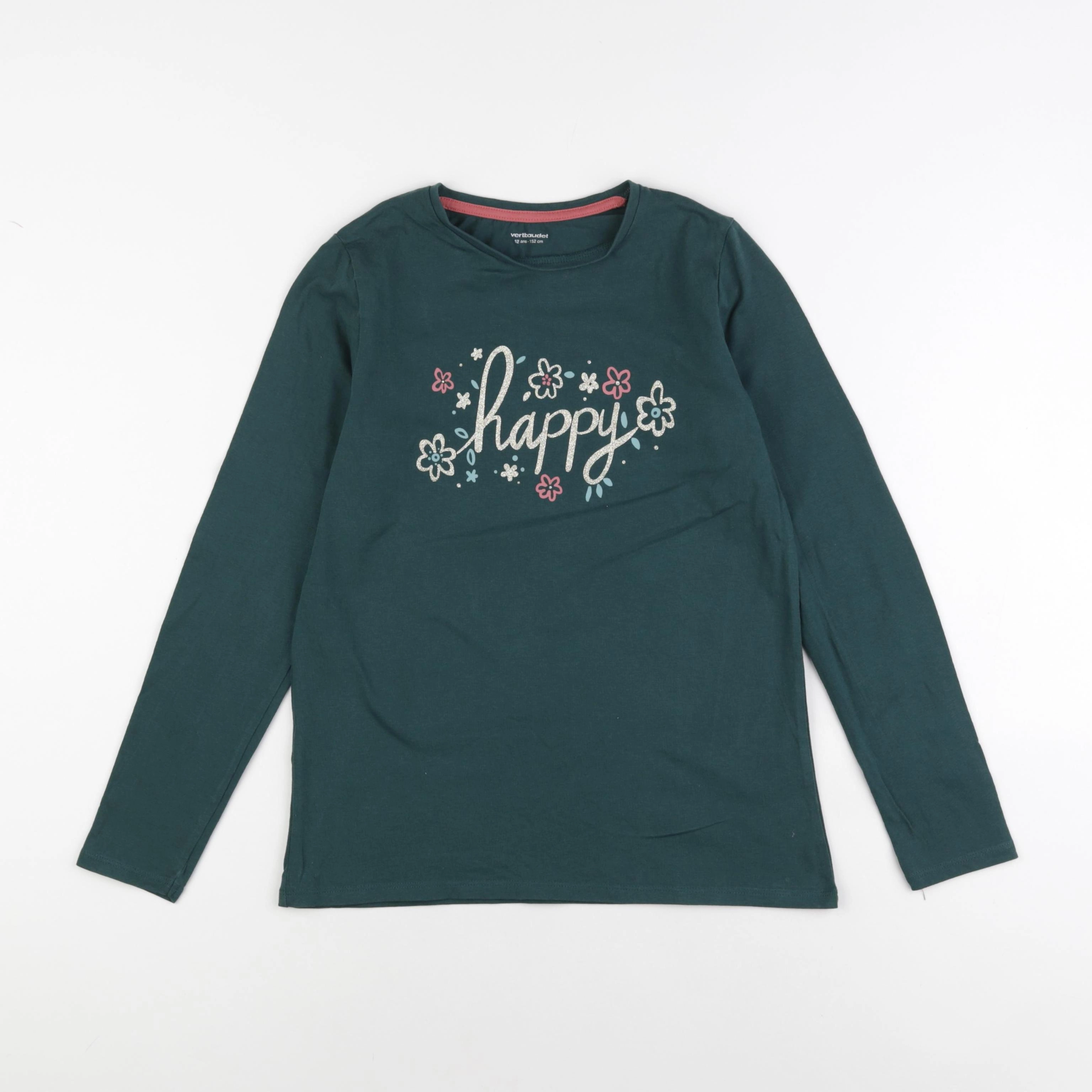 Vertbaudet - tee-shirt vert - 12 ans