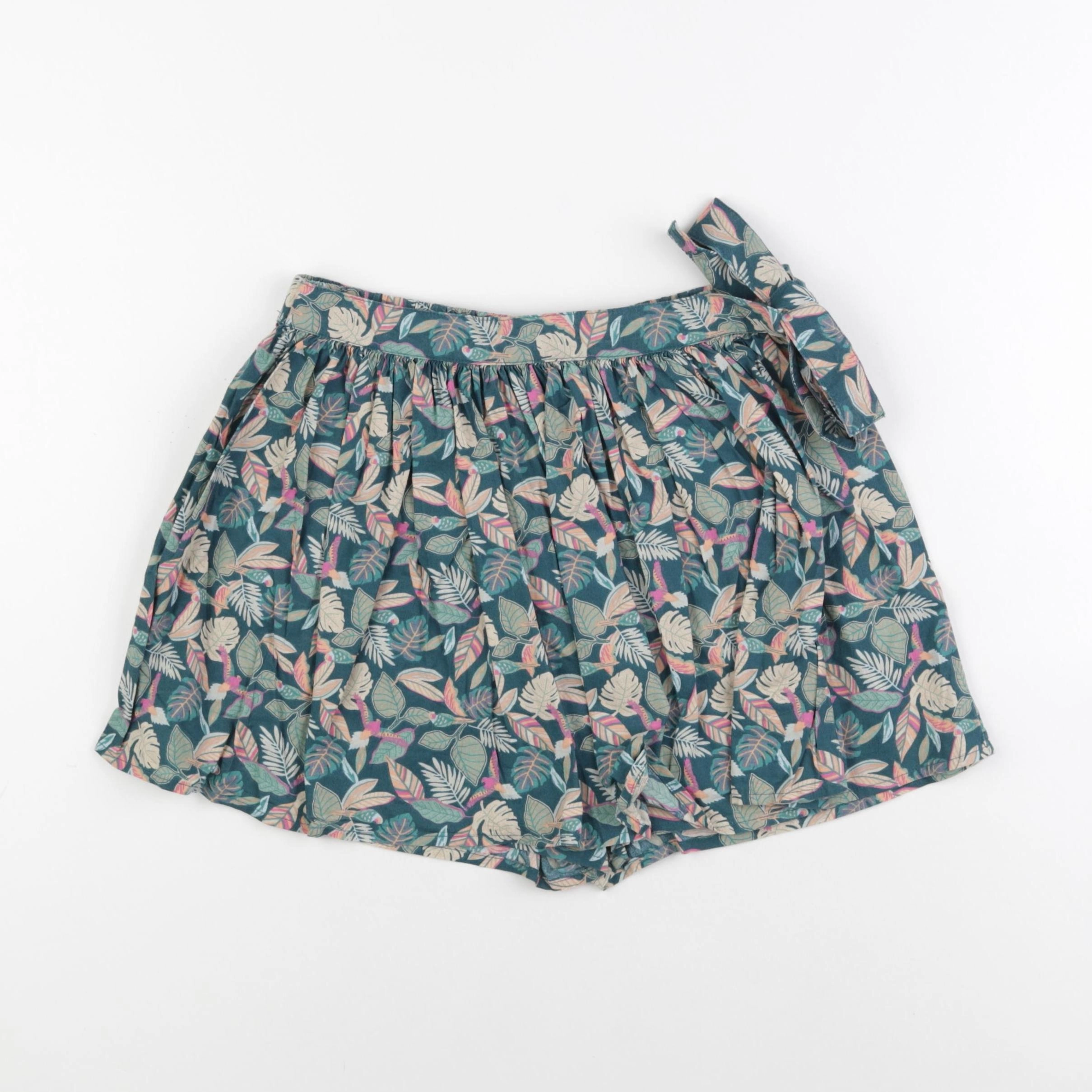 Vertbaudet - jupe short vert, rose - 12 ans