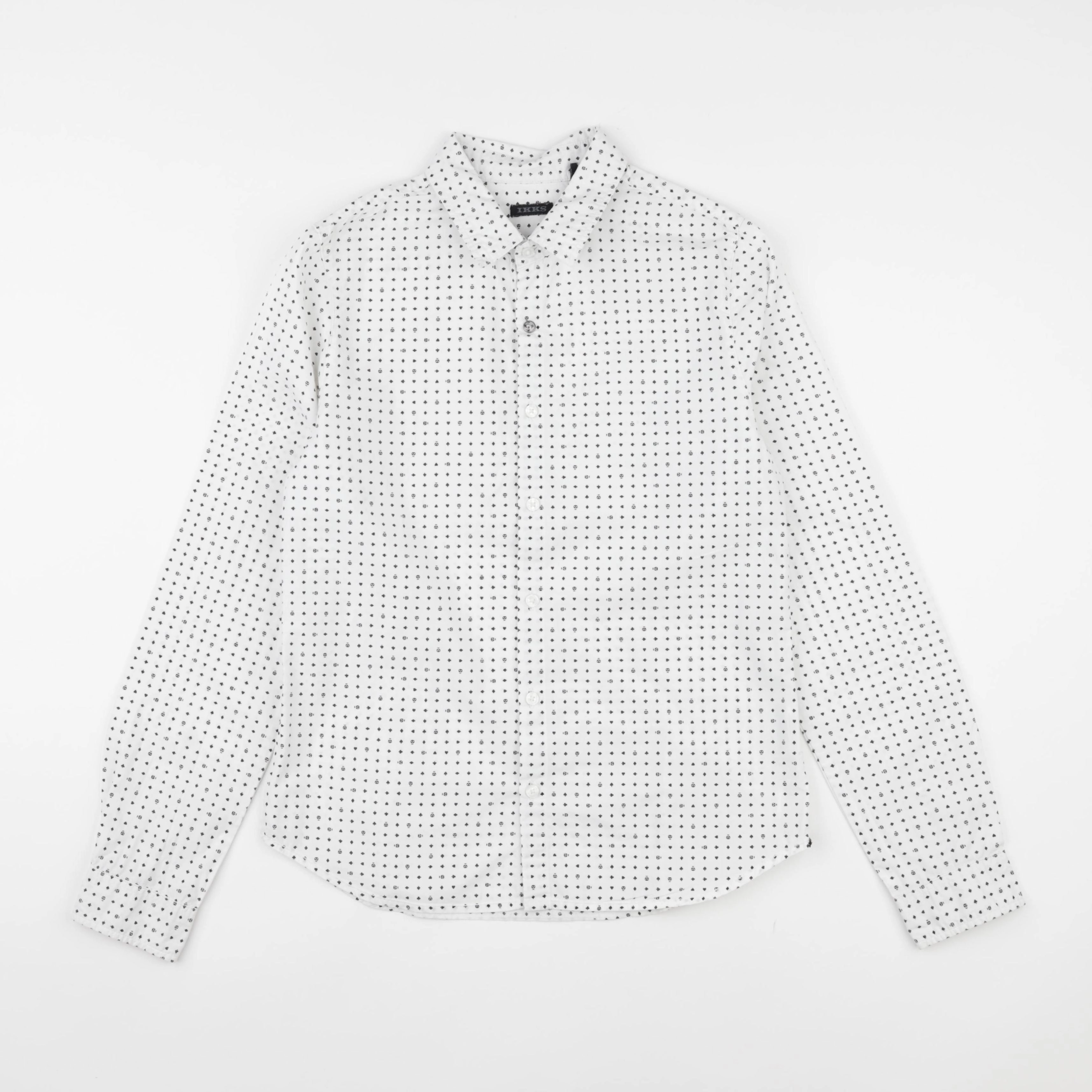 IKKS - chemise bleu, blanc - 12 ans
