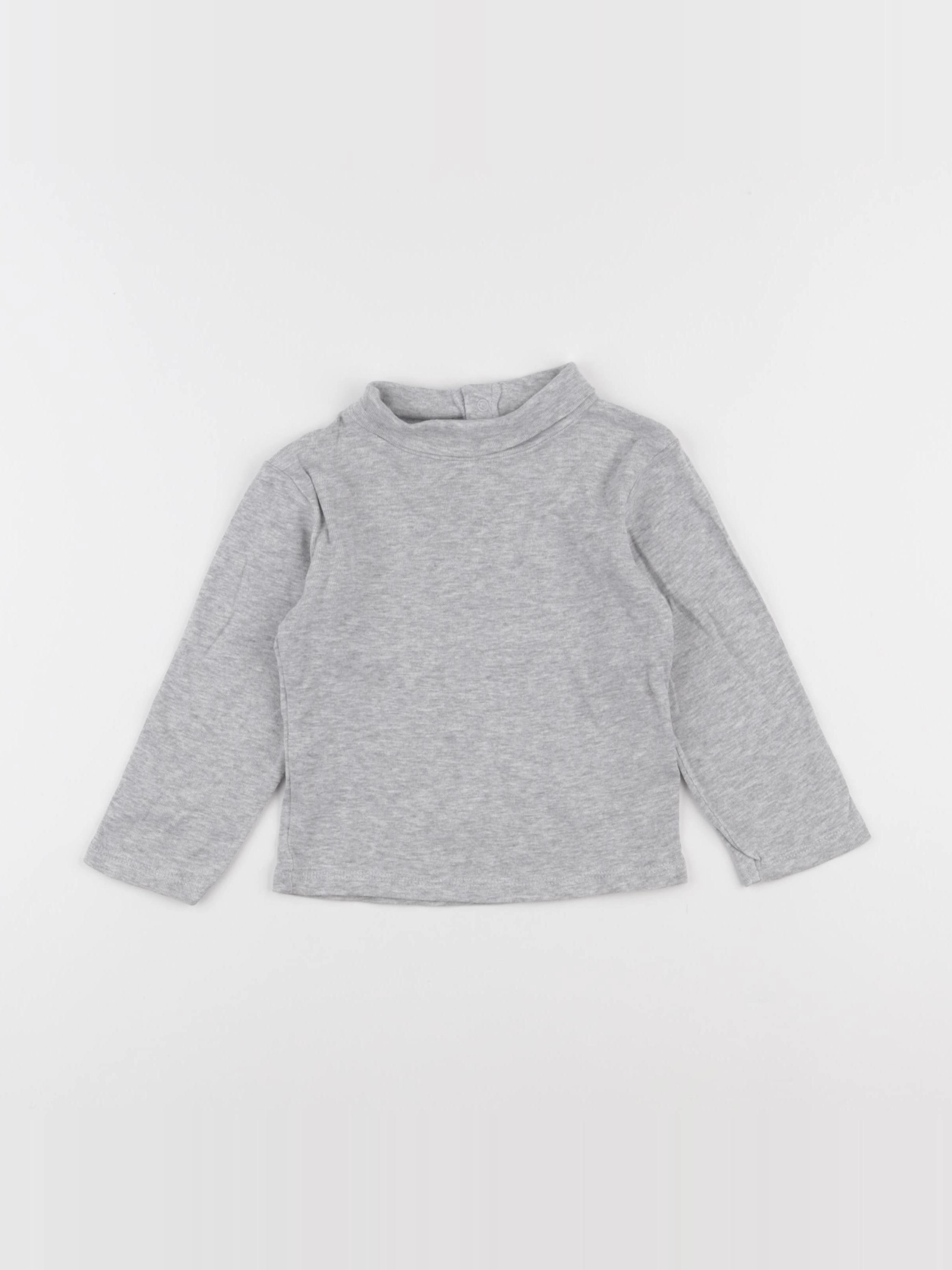 Vertbaudet - sous-pull gris - 2 ans