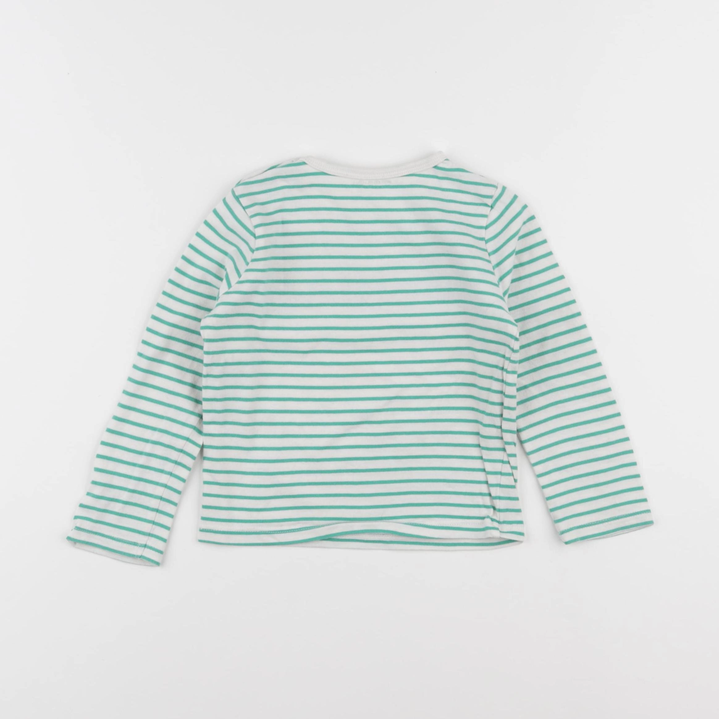 Vertbaudet - tee-shirt blanc, vert - 24 mois
