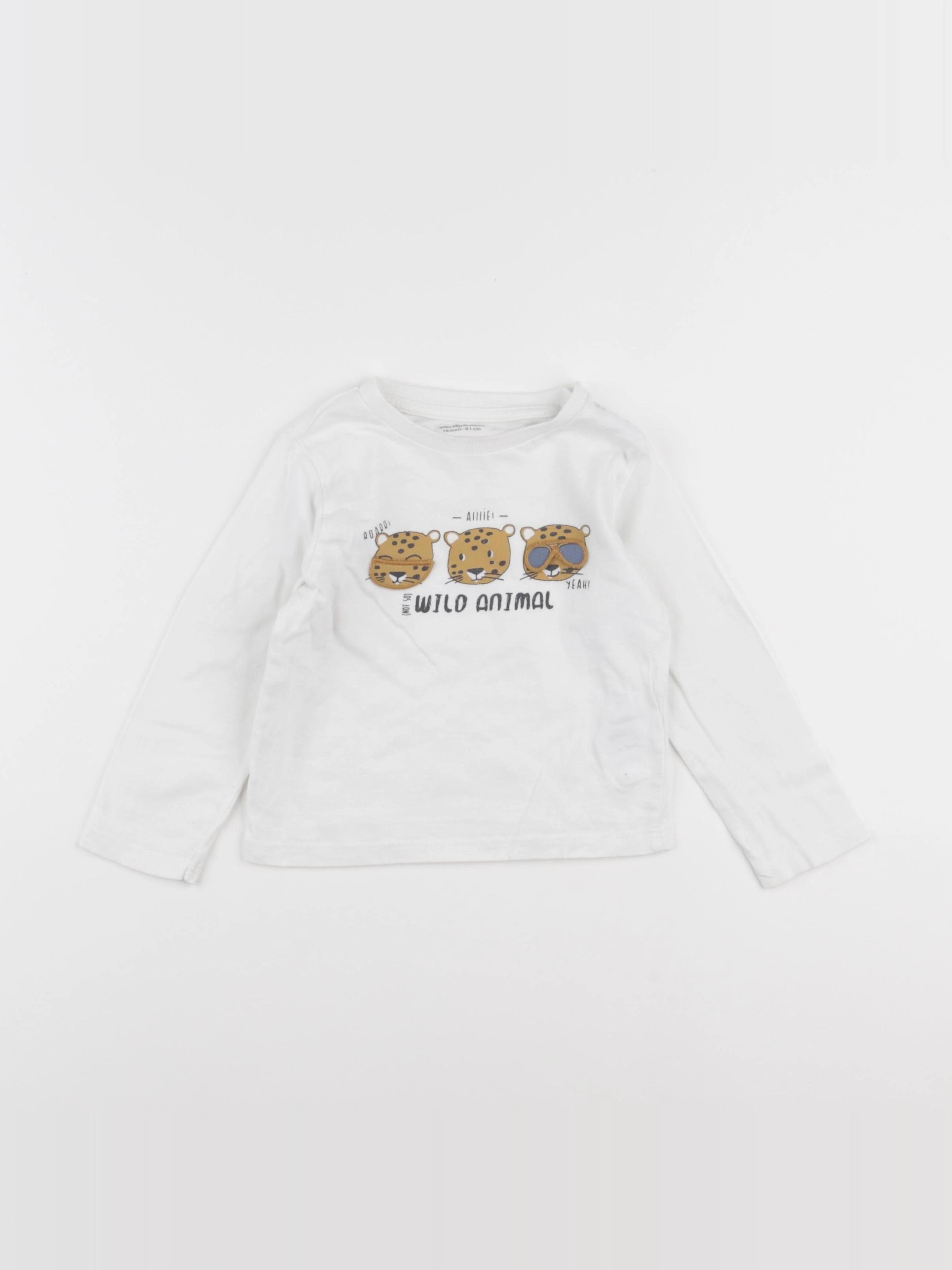 Vertbaudet - tee-shirt blanc - 18 mois