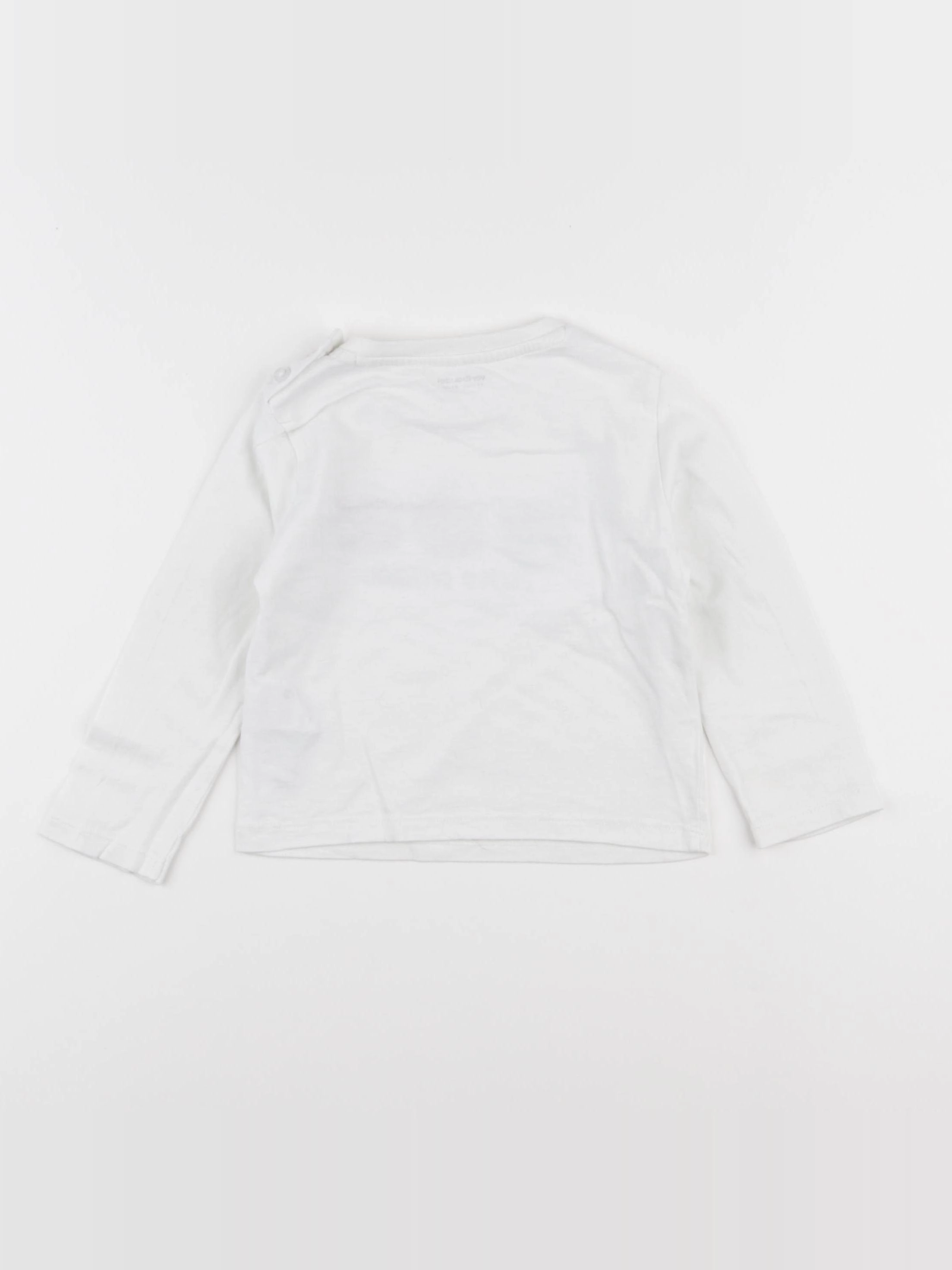 Vertbaudet - tee-shirt blanc - 18 mois