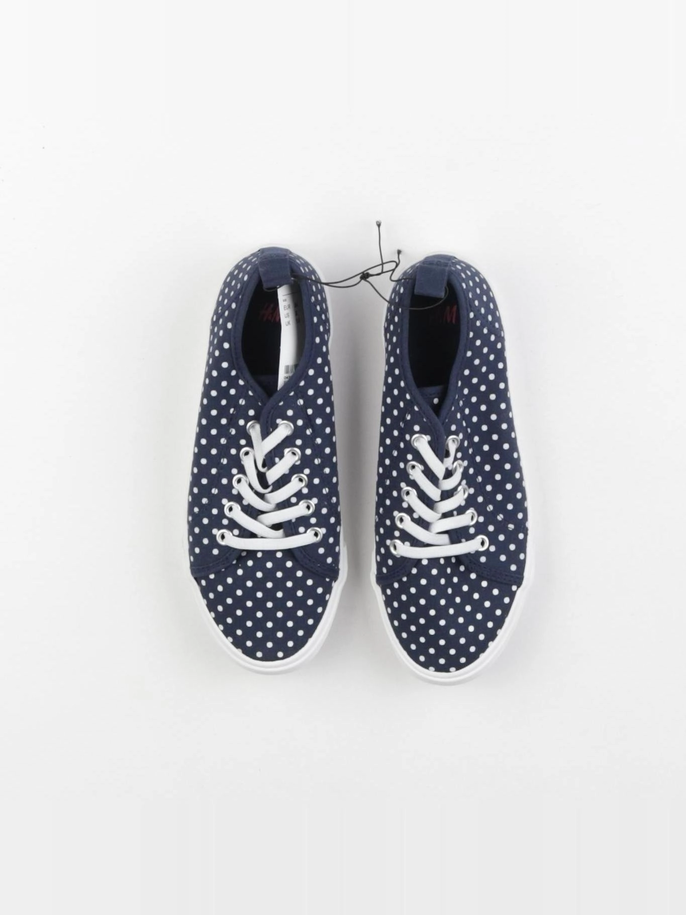 H&M - tennis élastiqué bleu, blanc - pointure 34