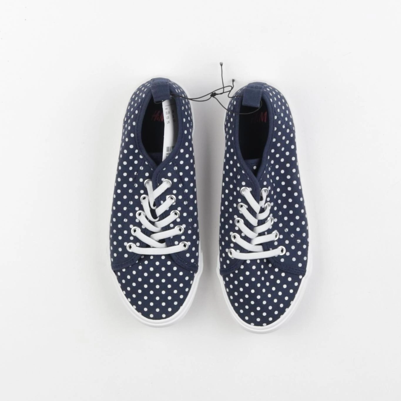 H&M - tennis élastiqué bleu, blanc - pointure 34