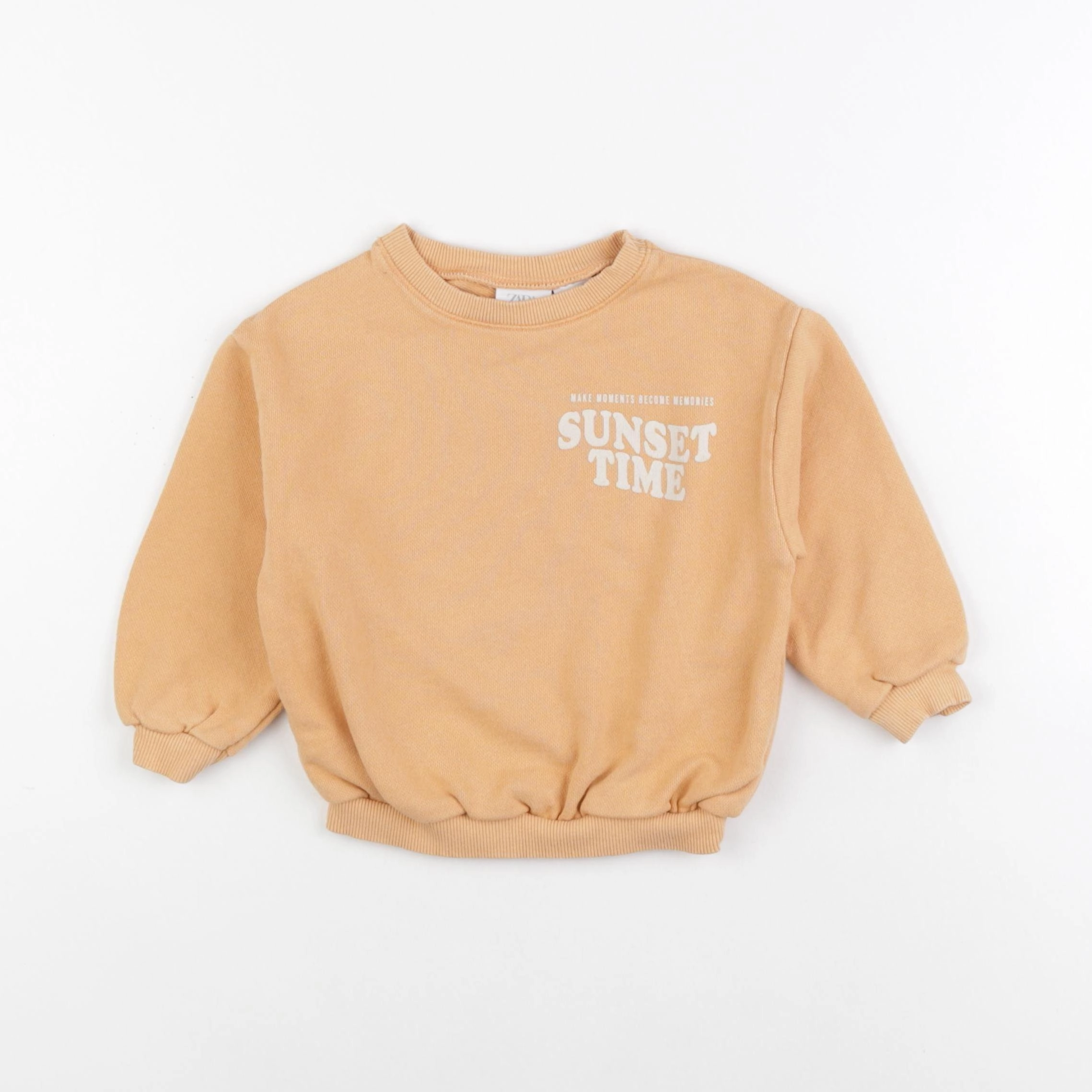 Zara - sweat orange - 12/18 mois