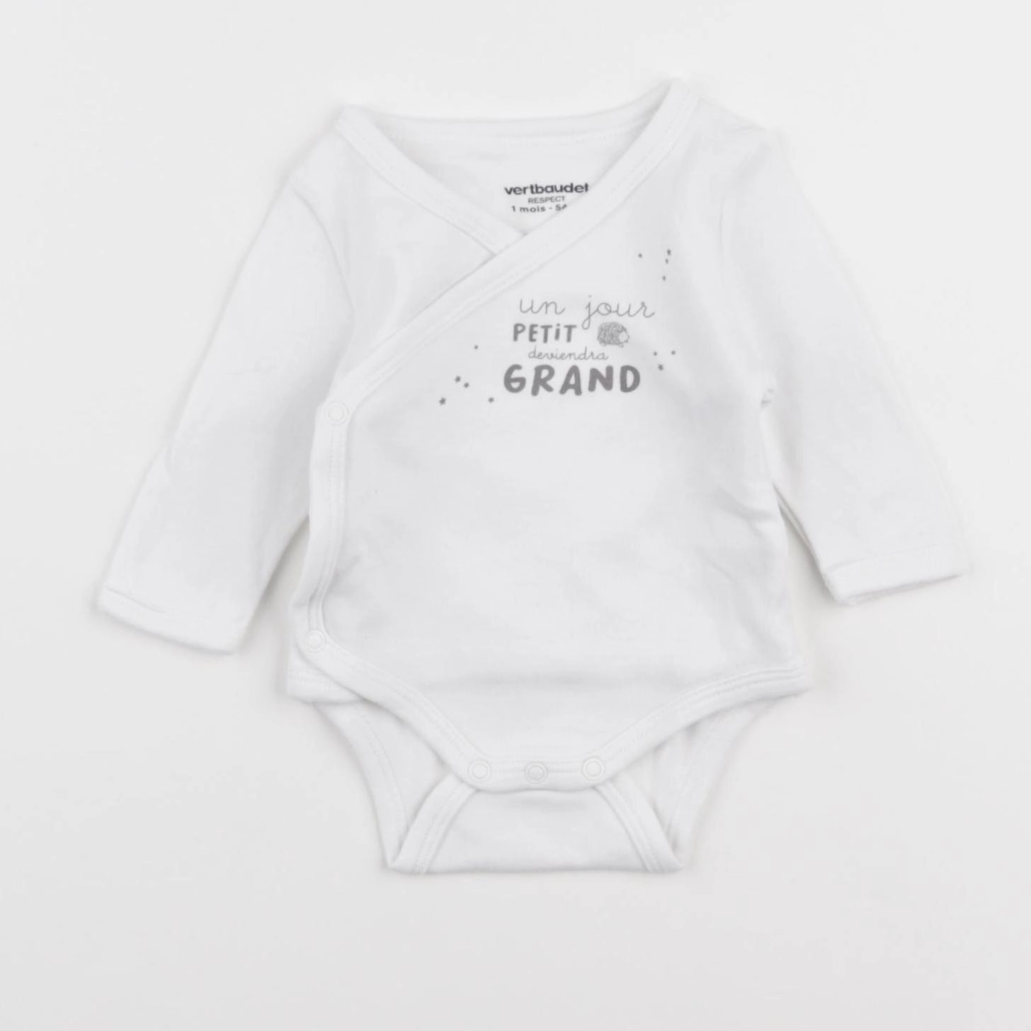 Vertbaudet - body blanc - 1 mois