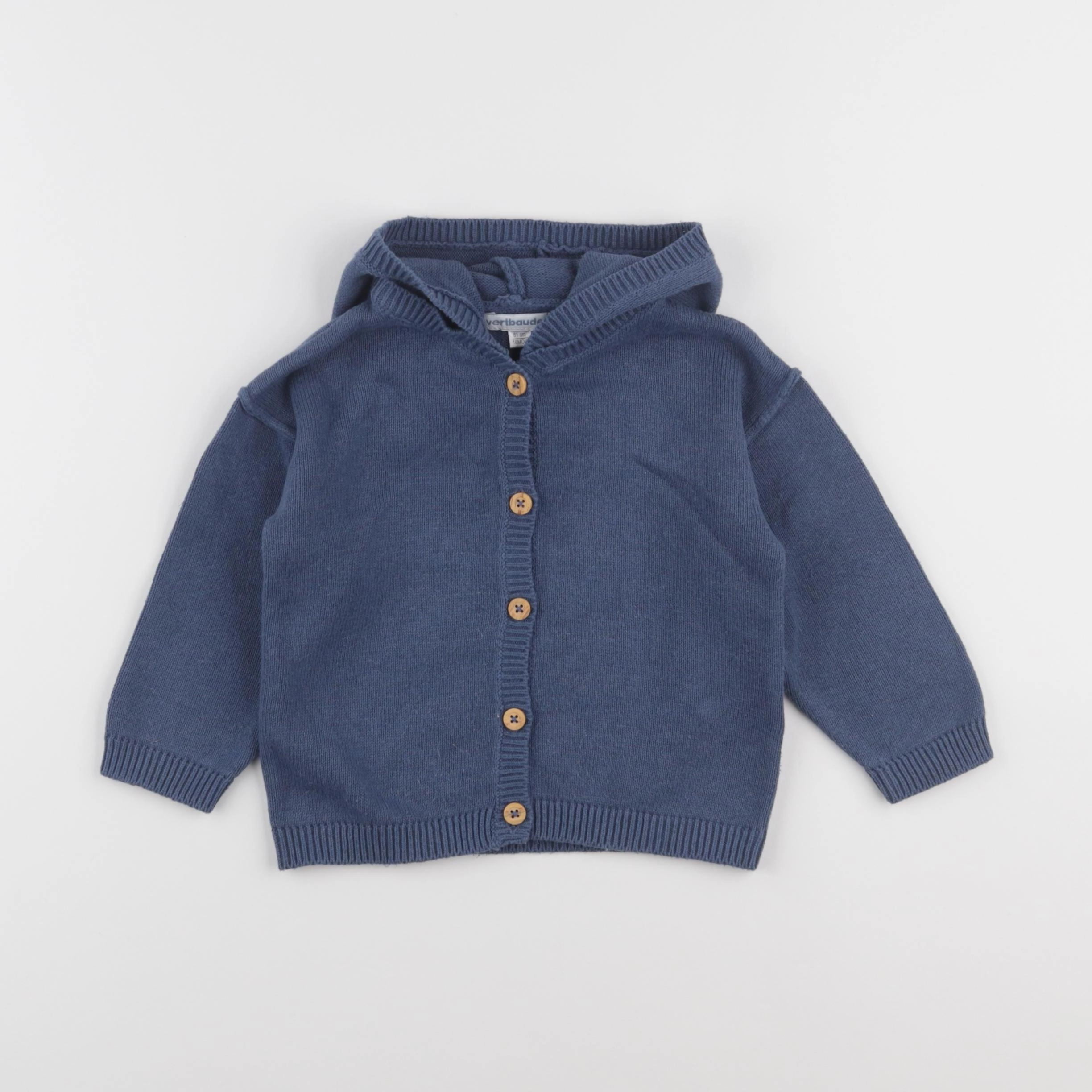 Vertbaudet - gilet bleu - 18 mois