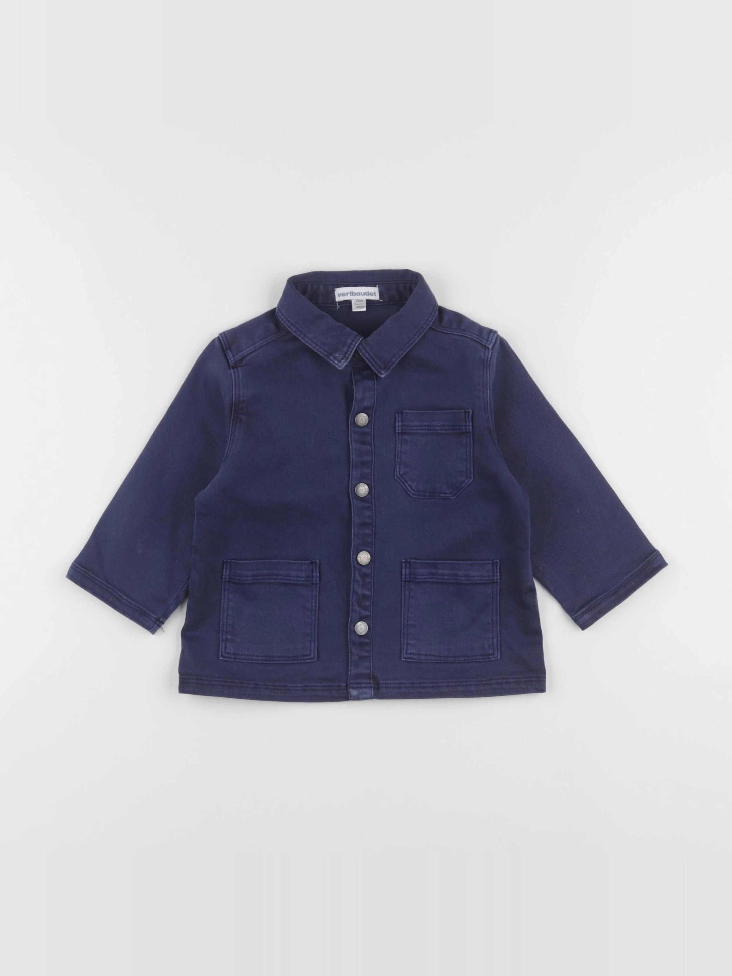 Vertbaudet - veste bleu - 12 mois