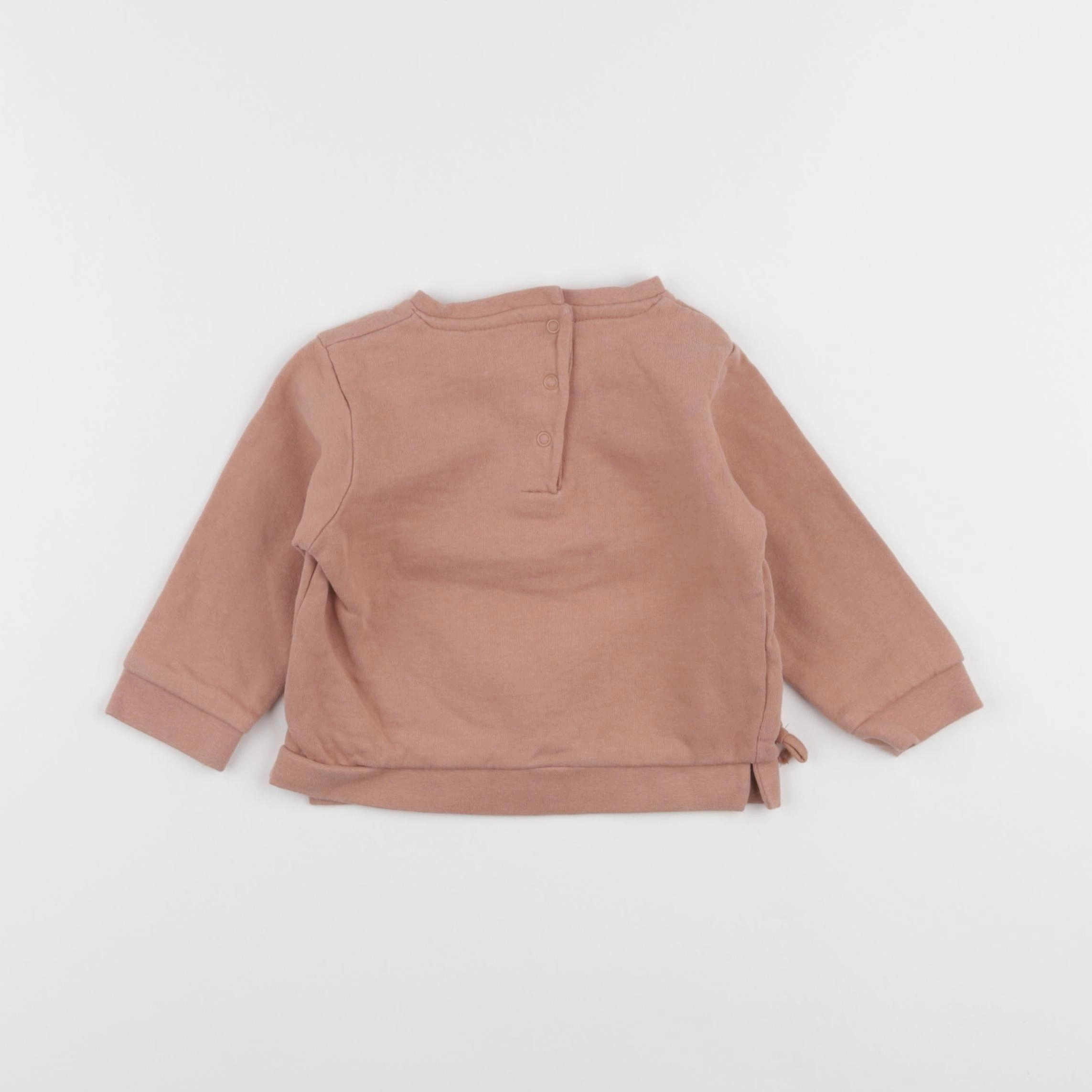 Vertbaudet - sweat rose - 18 mois