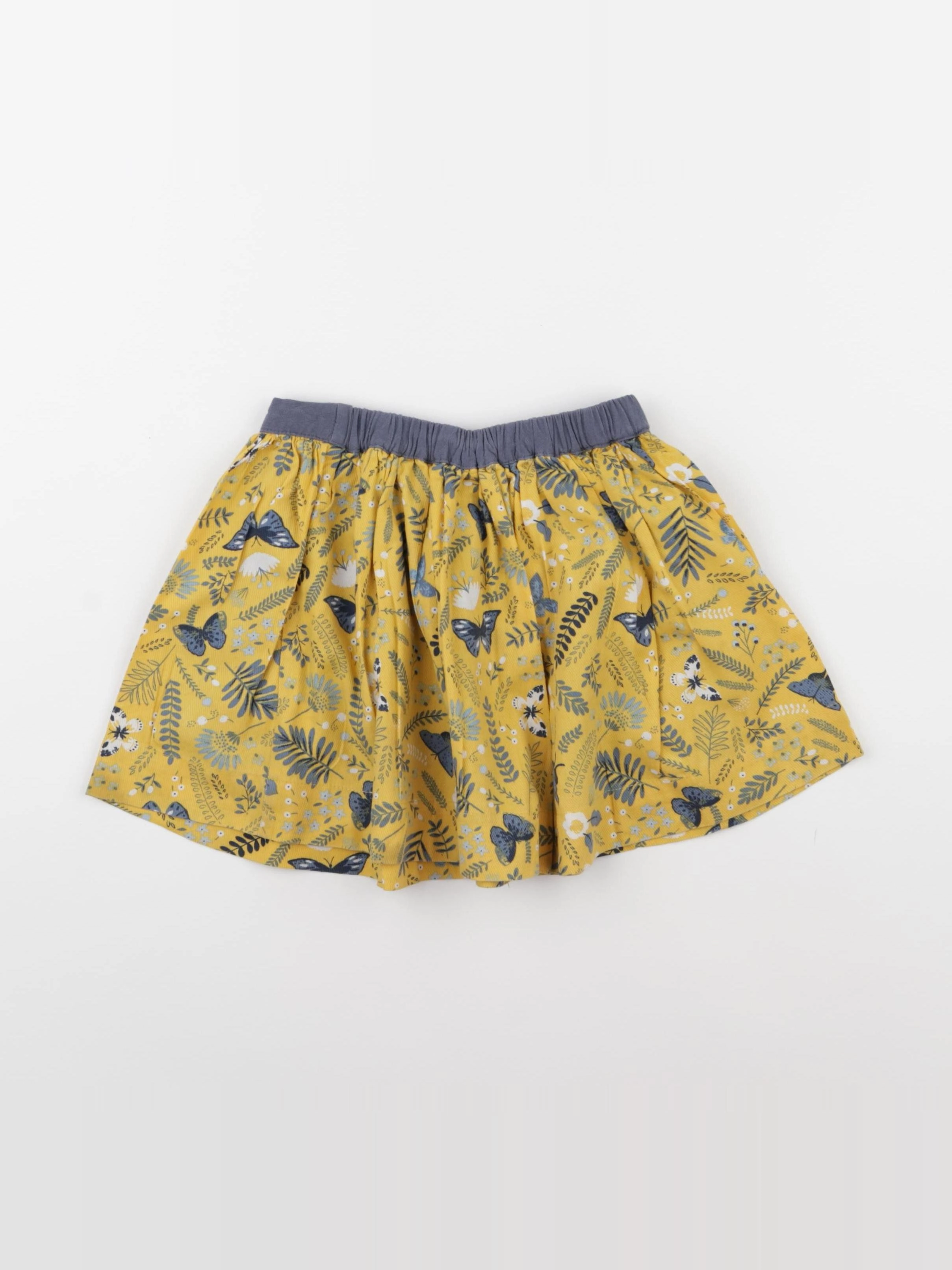 Vertbaudet - jupe réversible bleu, jaune - 6 ans
