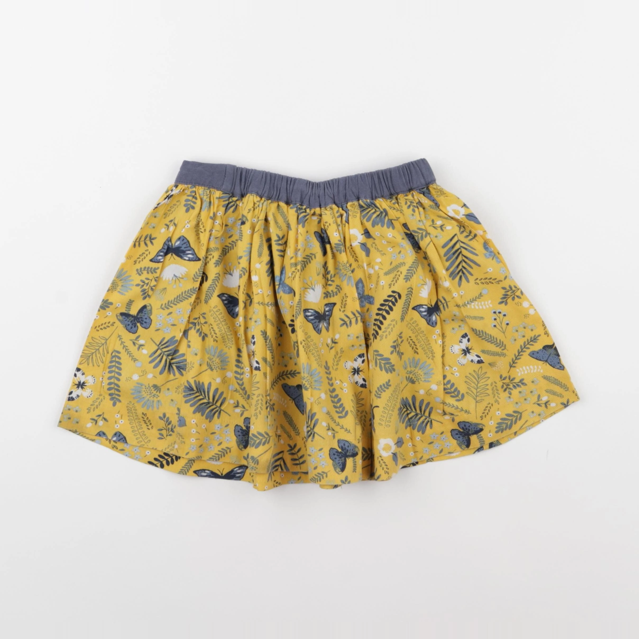 Vertbaudet - jupe réversible bleu, jaune - 6 ans