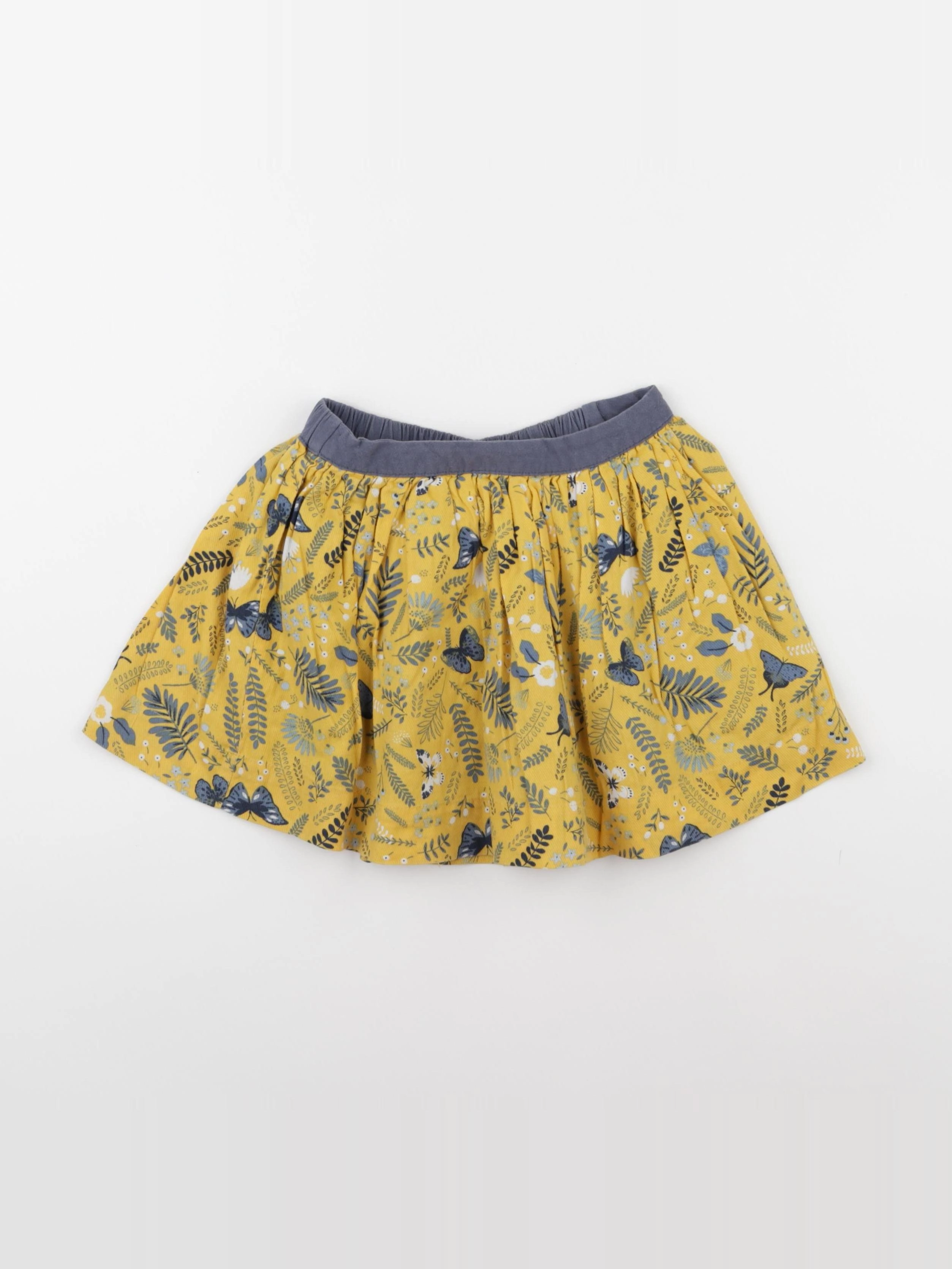 Vertbaudet - jupe réversible bleu, jaune - 6 ans