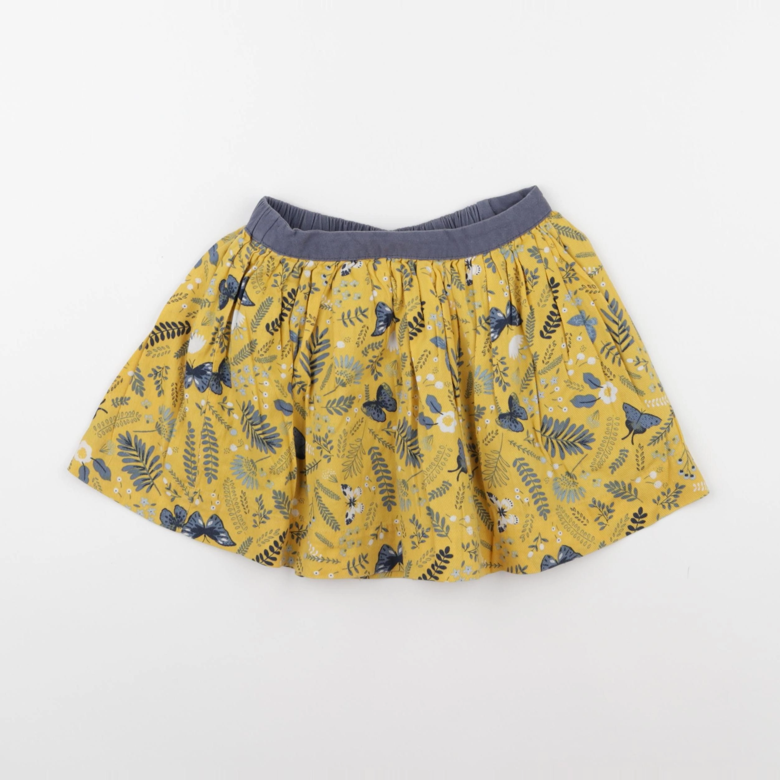 Vertbaudet - jupe réversible bleu, jaune - 6 ans
