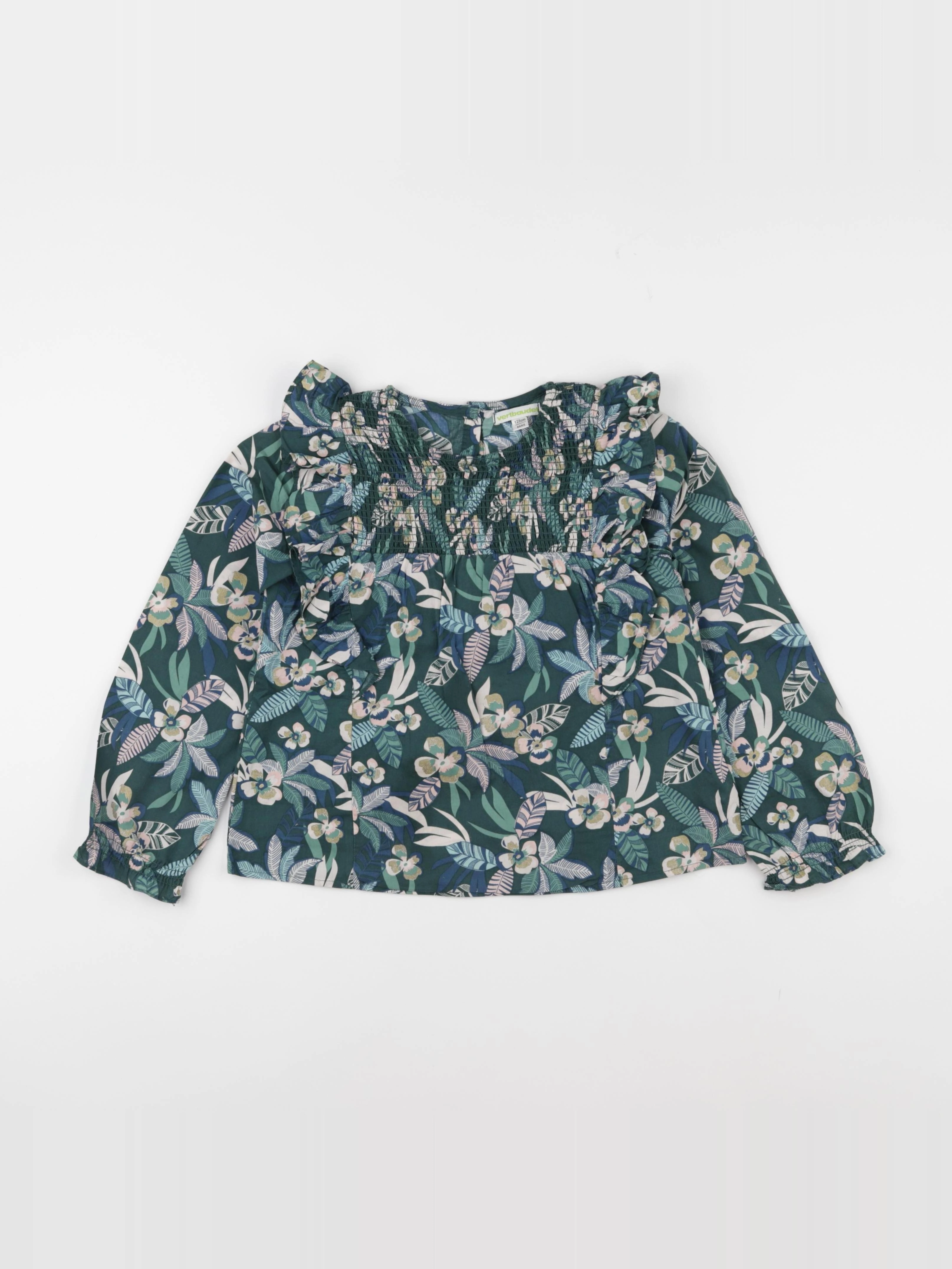 Vertbaudet - blouse vert, rose - 8 ans