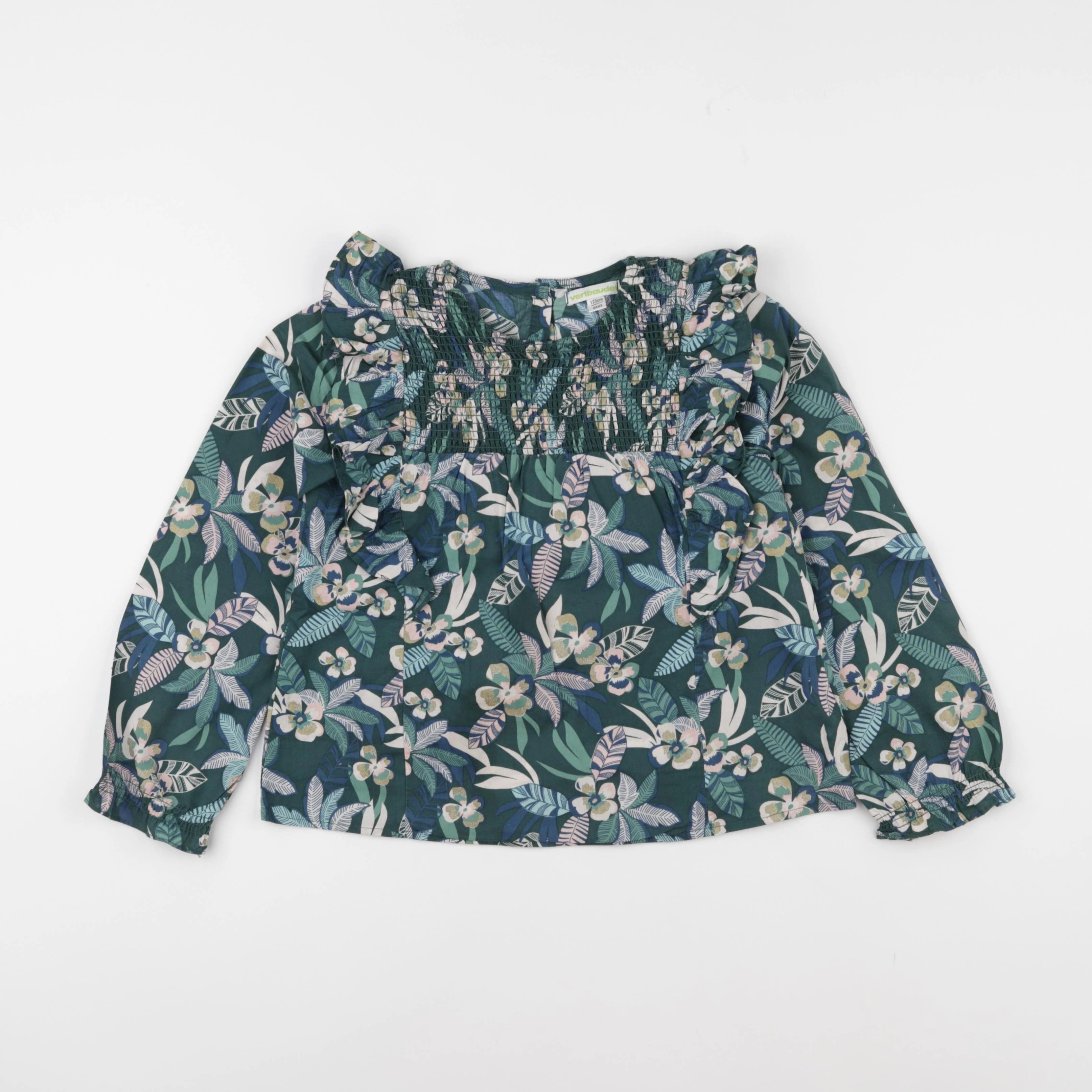 Vertbaudet - blouse vert, rose - 8 ans