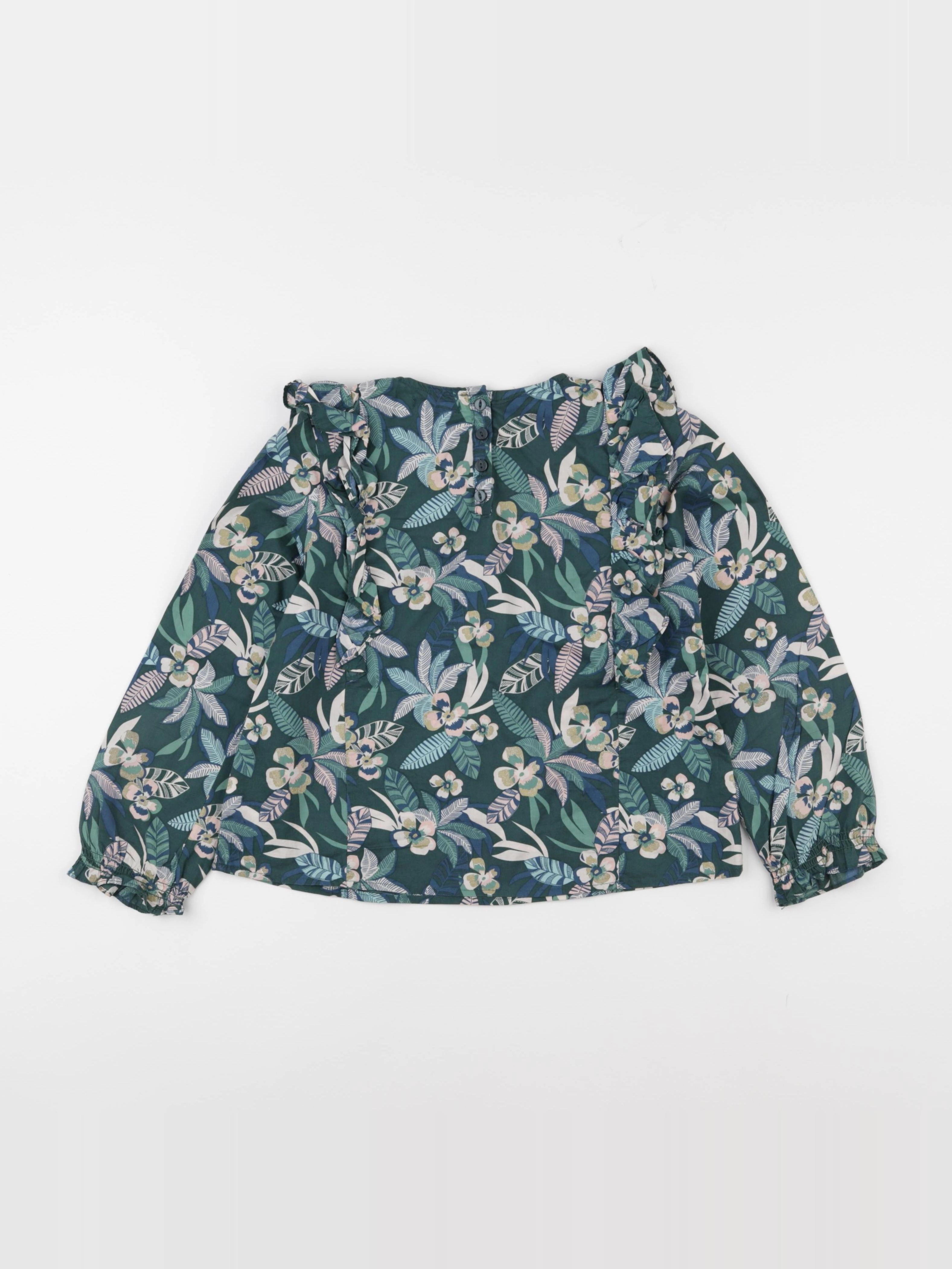 Vertbaudet - blouse vert, rose - 8 ans