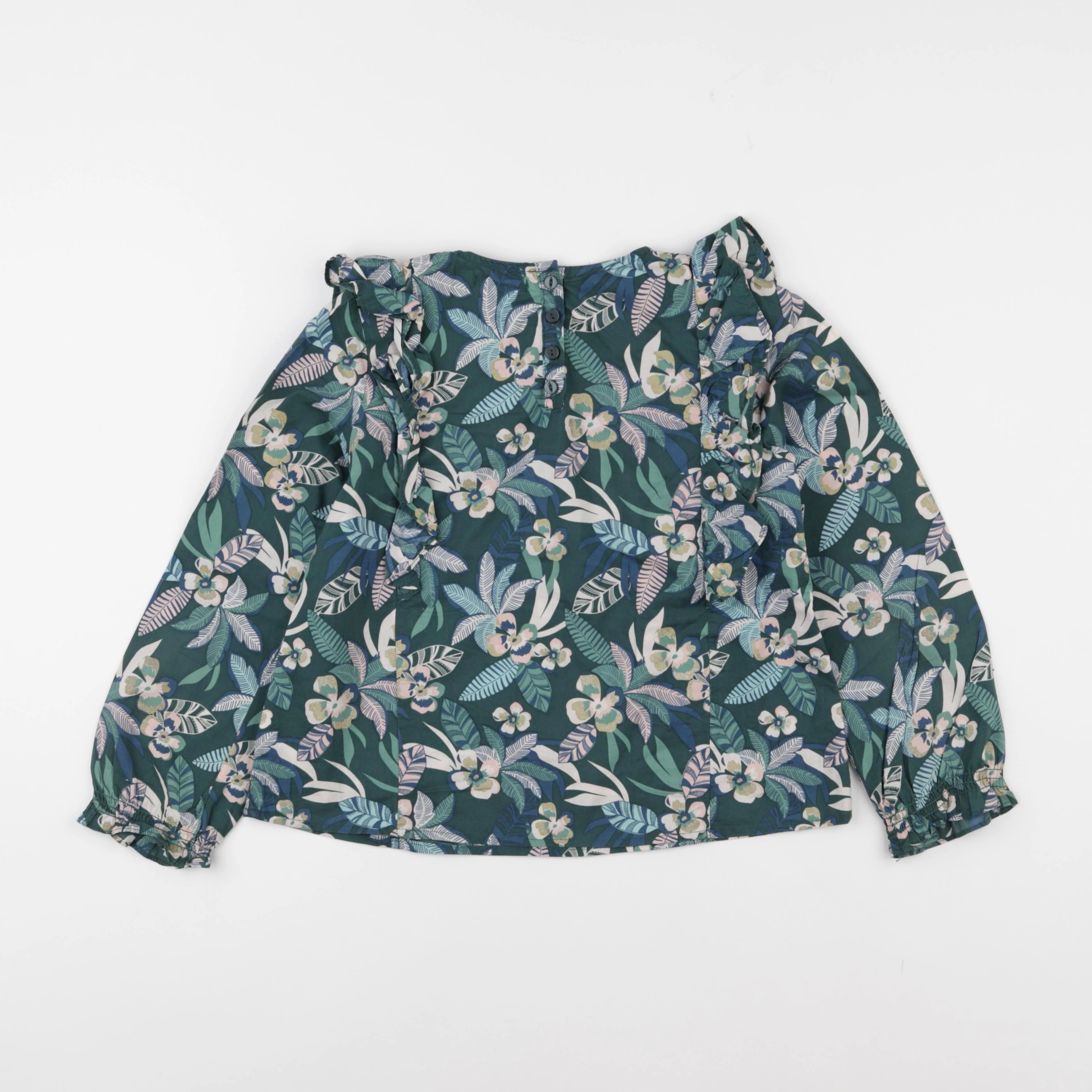 Vertbaudet - blouse vert, rose - 8 ans