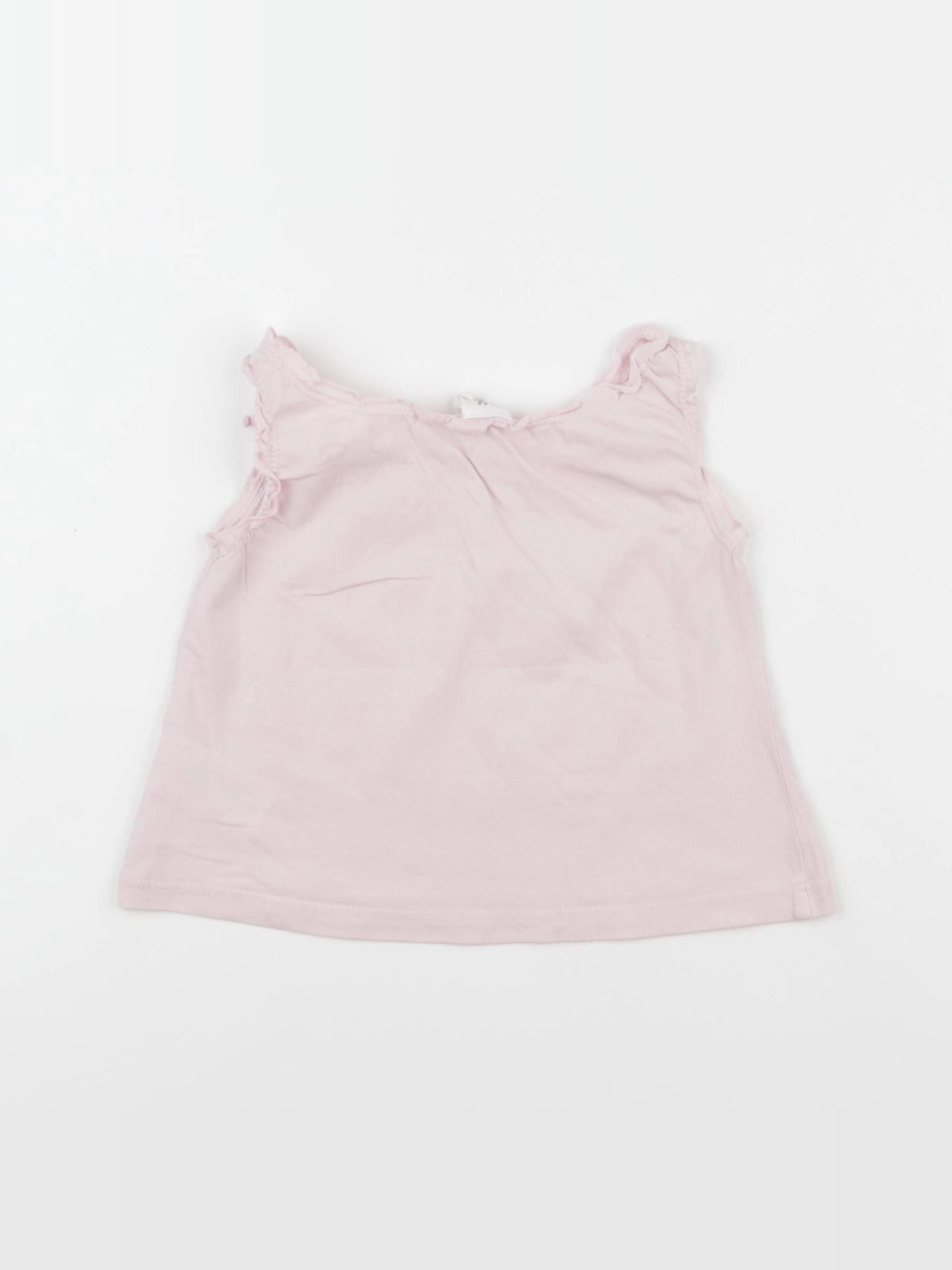 H&M - tee-shirt rose - 3/6 mois