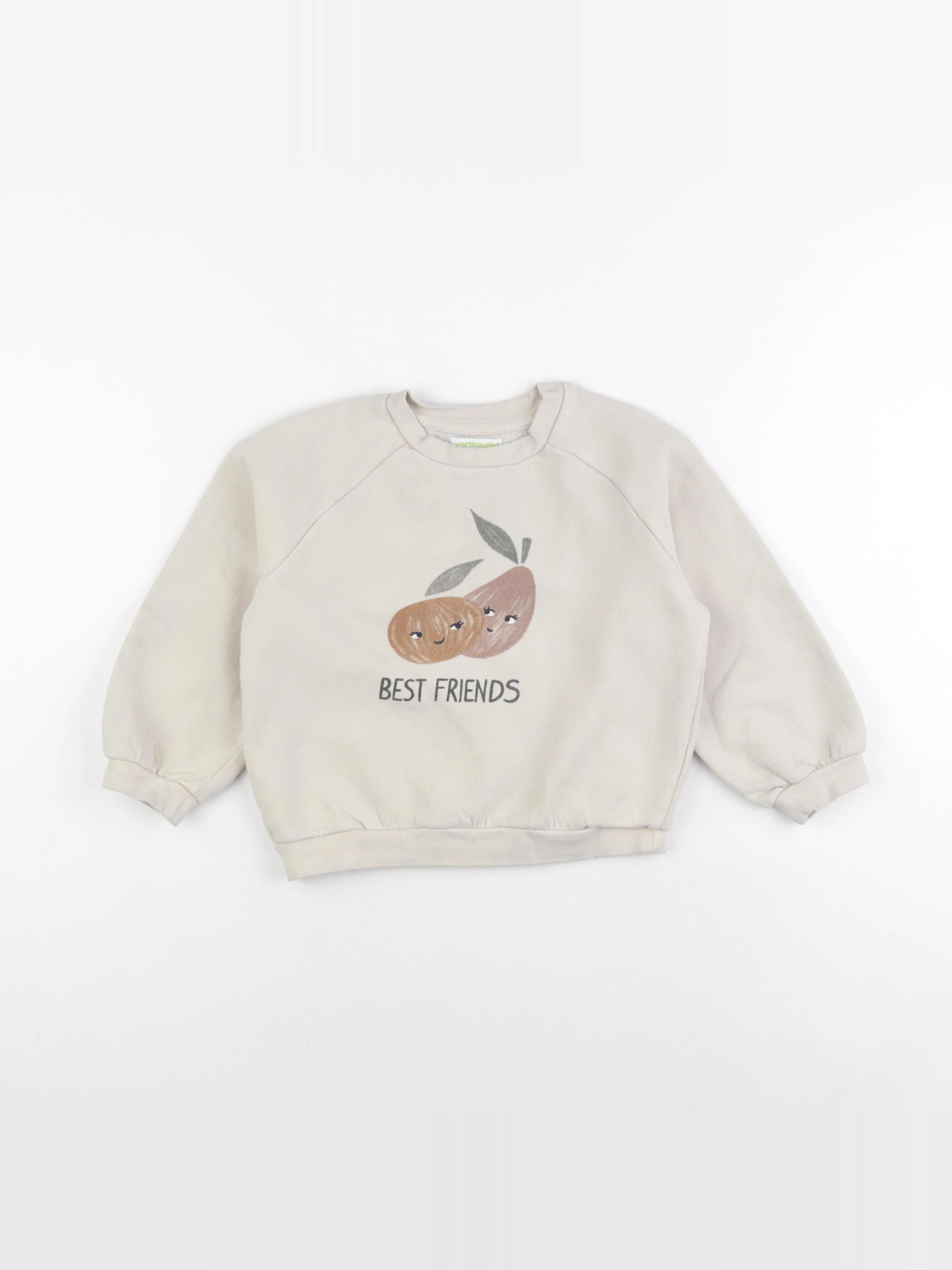Vertbaudet - sweat beige - 6 ans