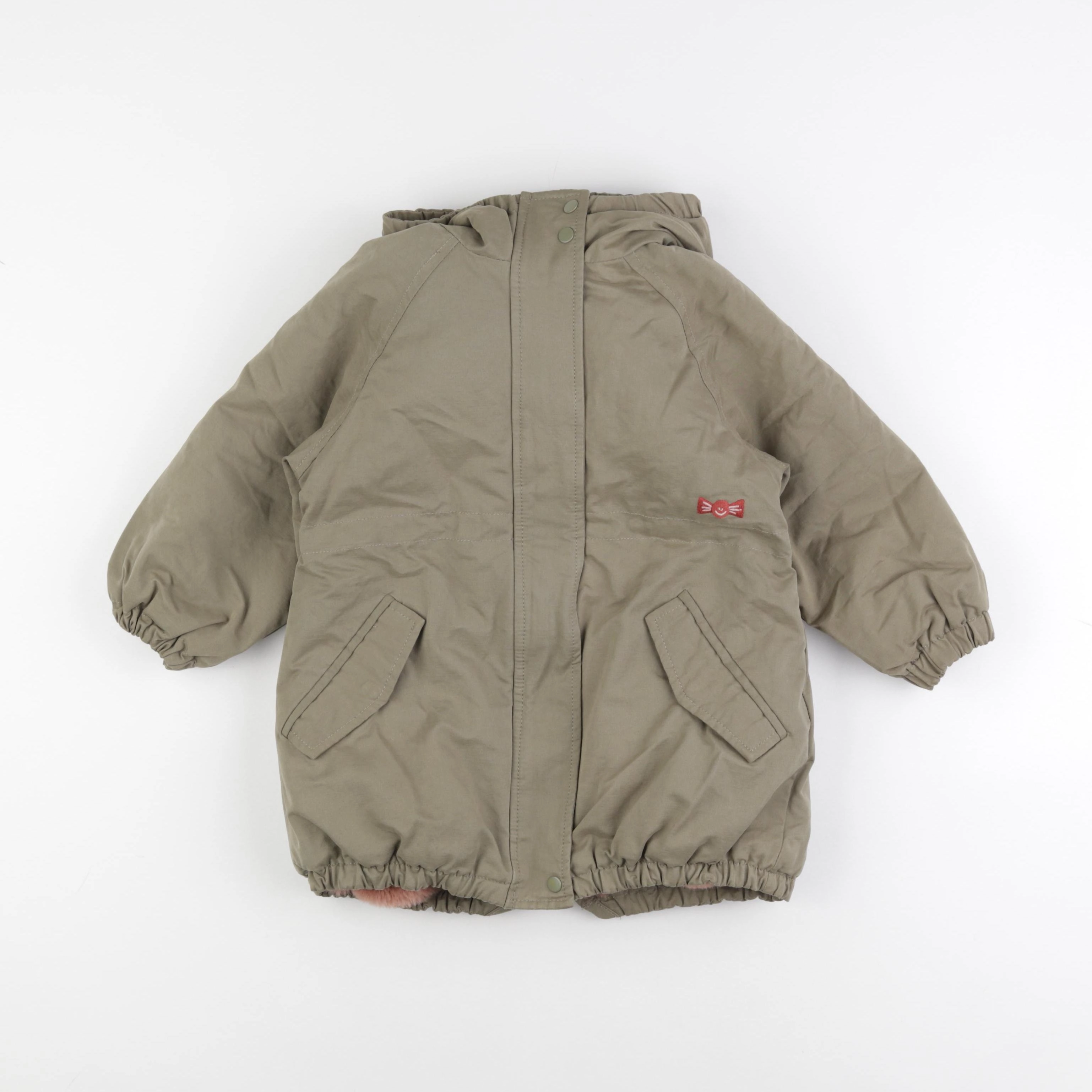 Vertbaudet - parka vert, rose - 6 ans