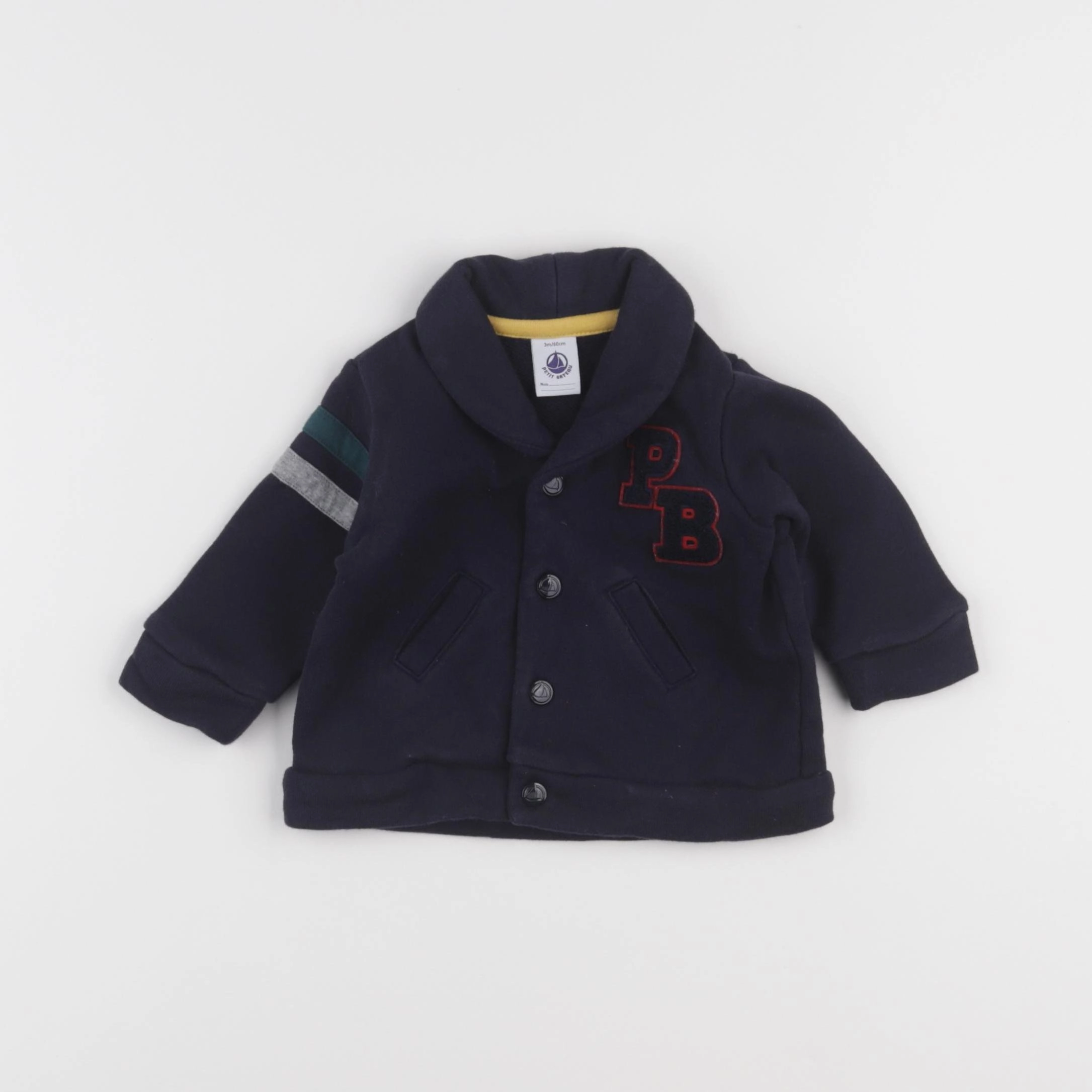 Petit Bateau - veste bleu - 3 mois