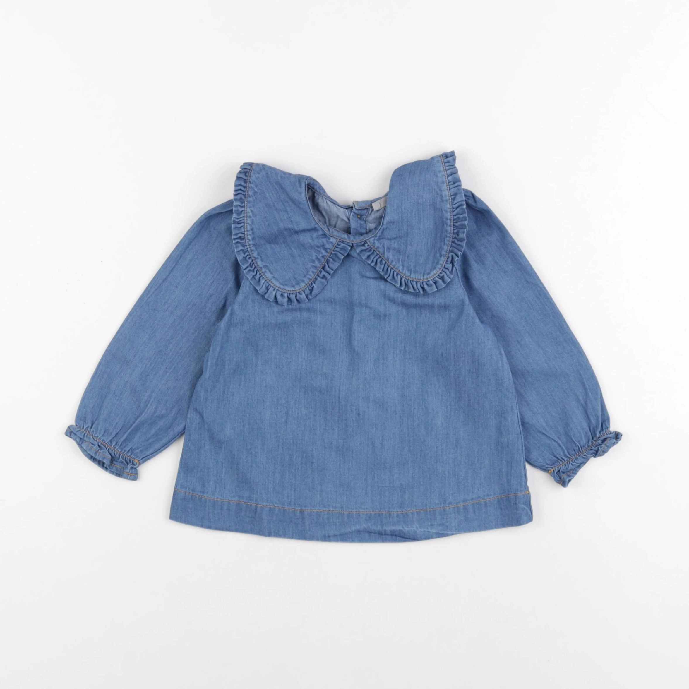 Boutchou - blouse bleu - 12 mois