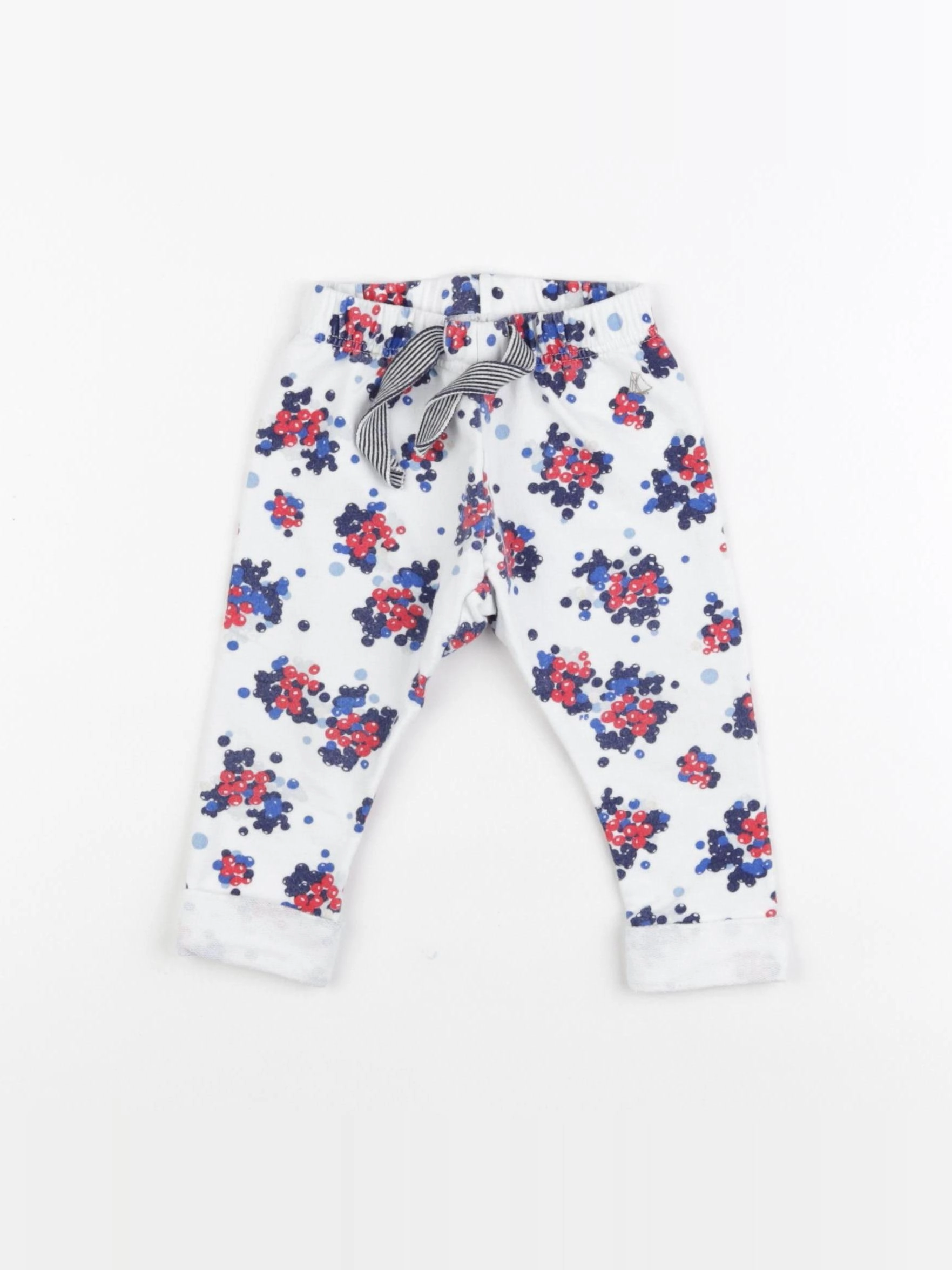 Petit Bateau - jogging blanc, bleu - 12 mois