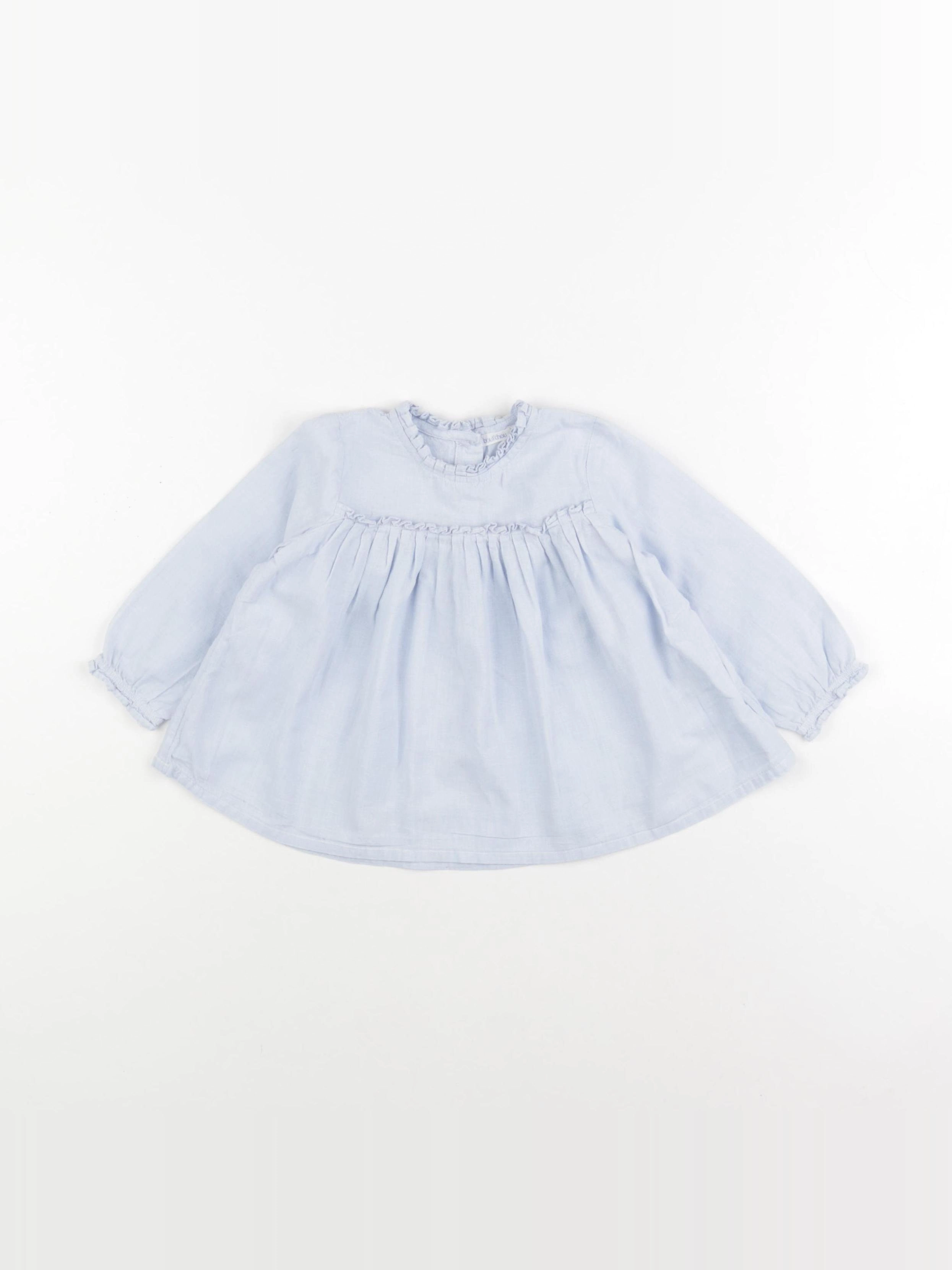 Boutchou - blouse bleu - 12 mois