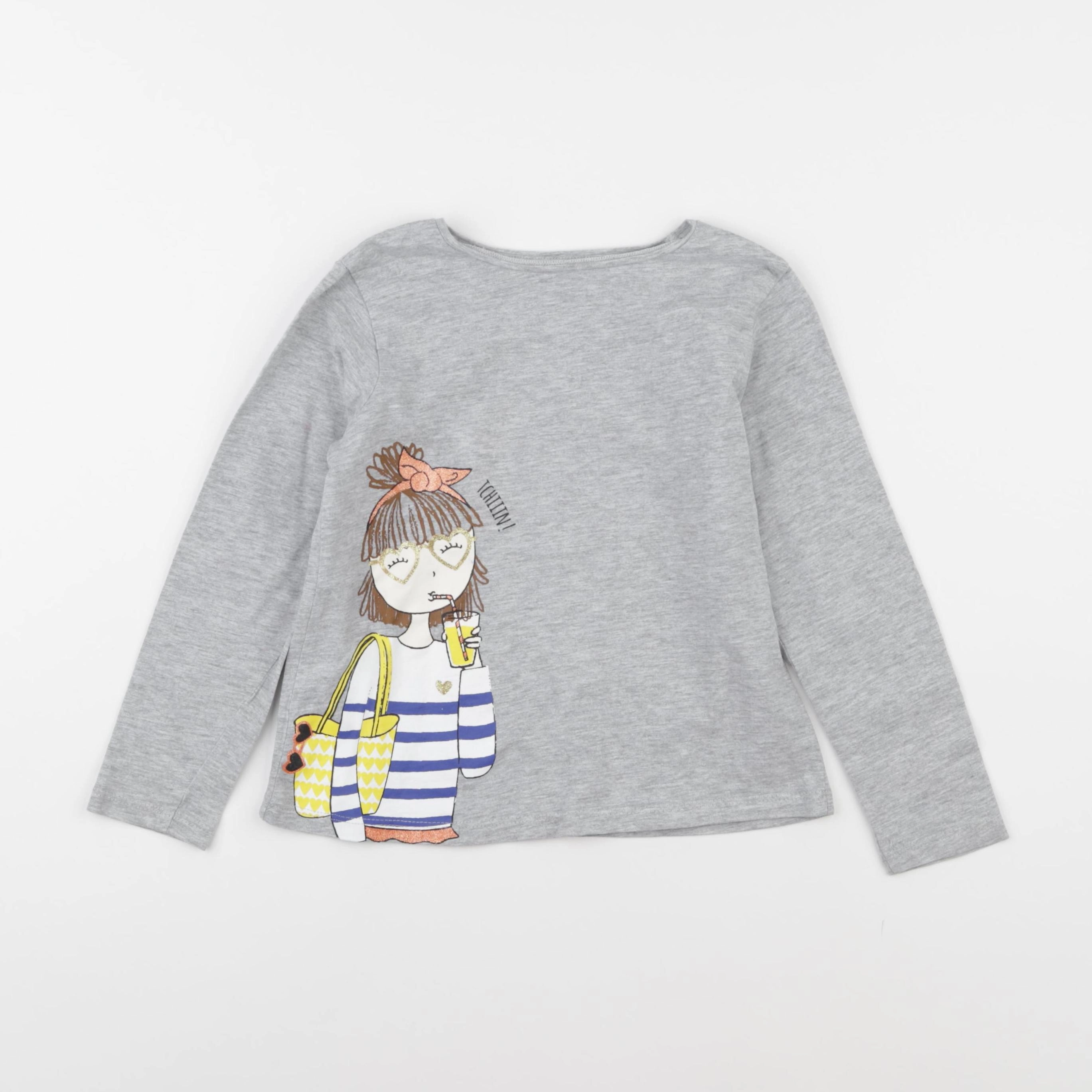Vertbaudet - tee-shirt gris - 6 ans