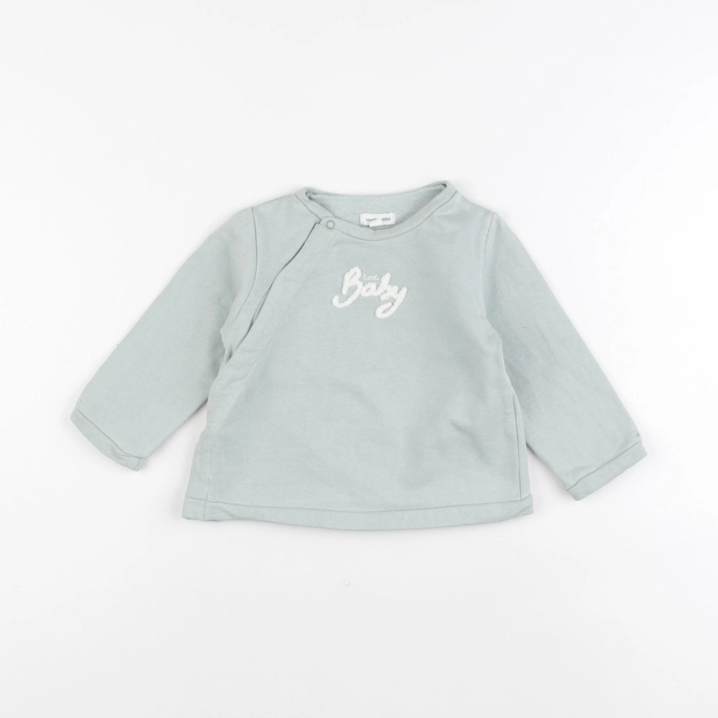 Vertbaudet - sweat vert - 12 mois