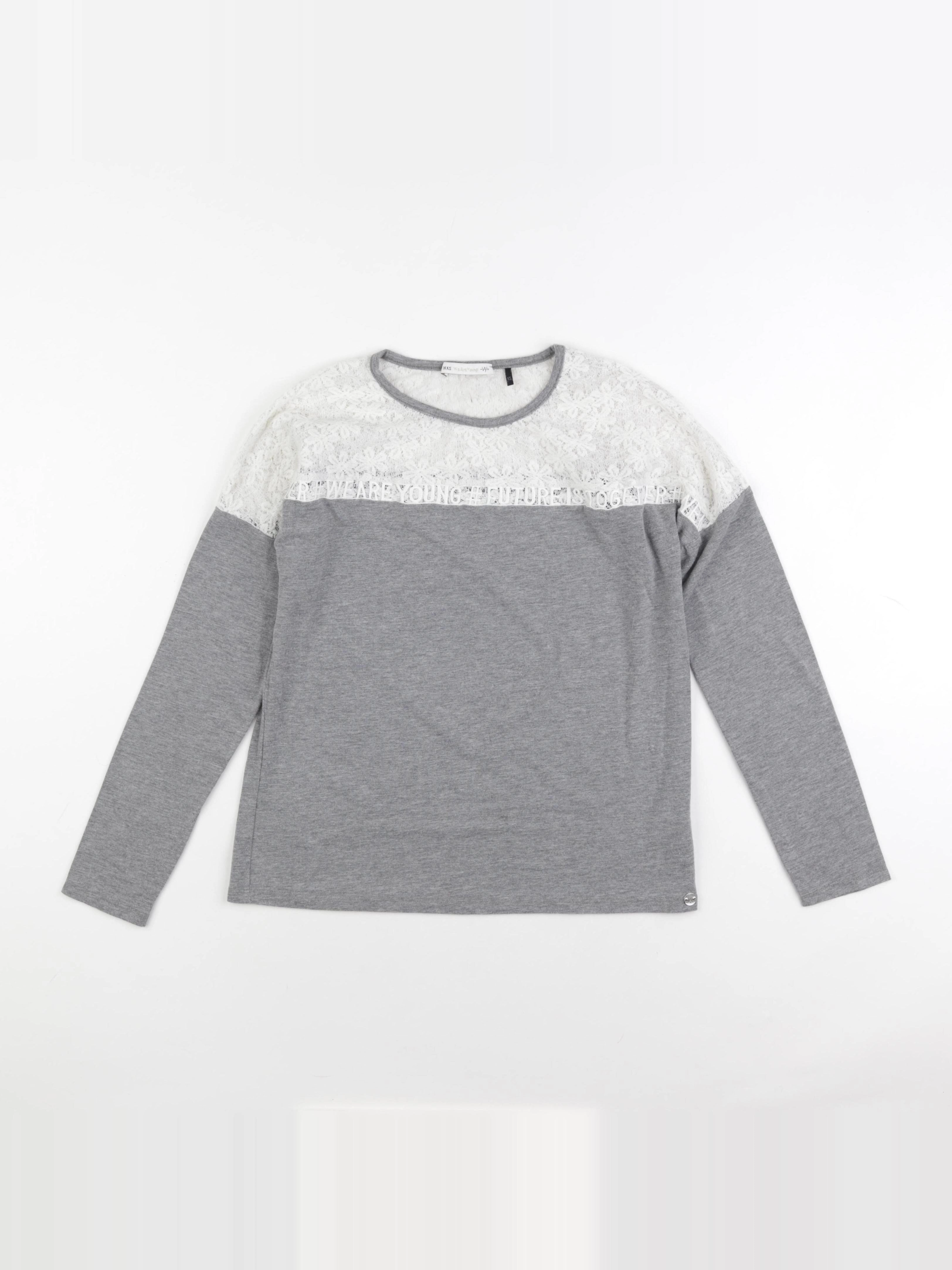 IKKS - tee-shirt gris, blanc - 12 ans