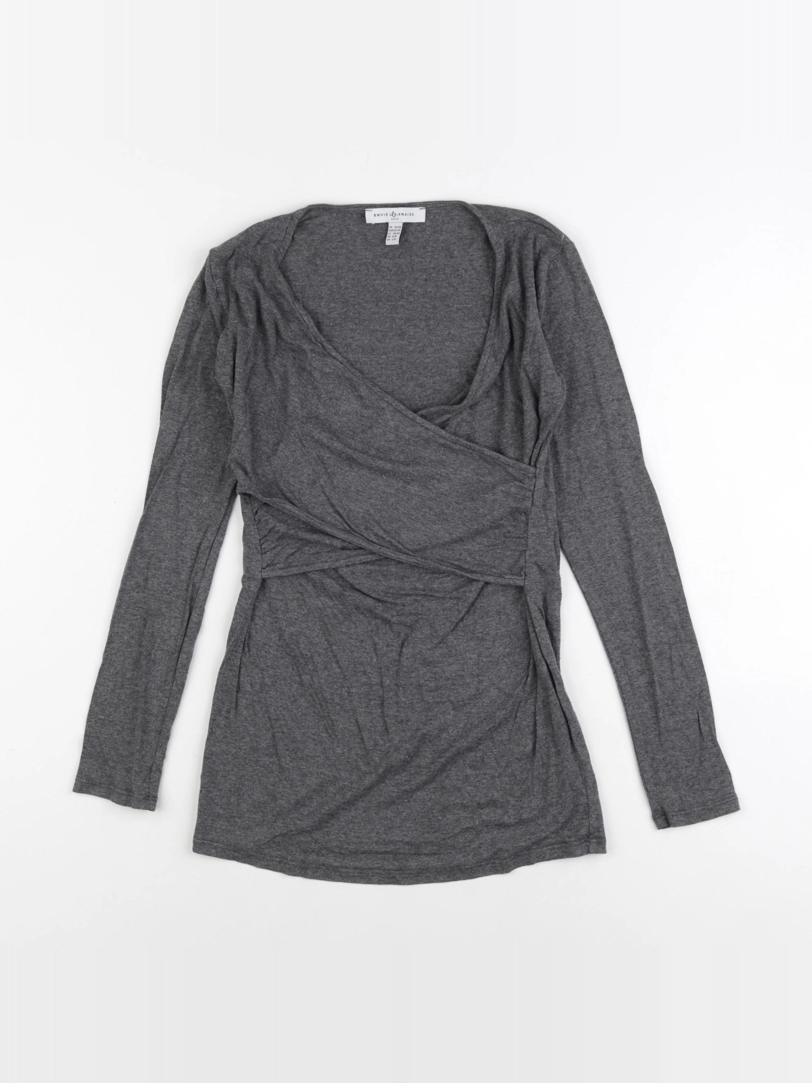 Envie de fraise - tee-shirt grossesse, allaitement gris - 34 à 36