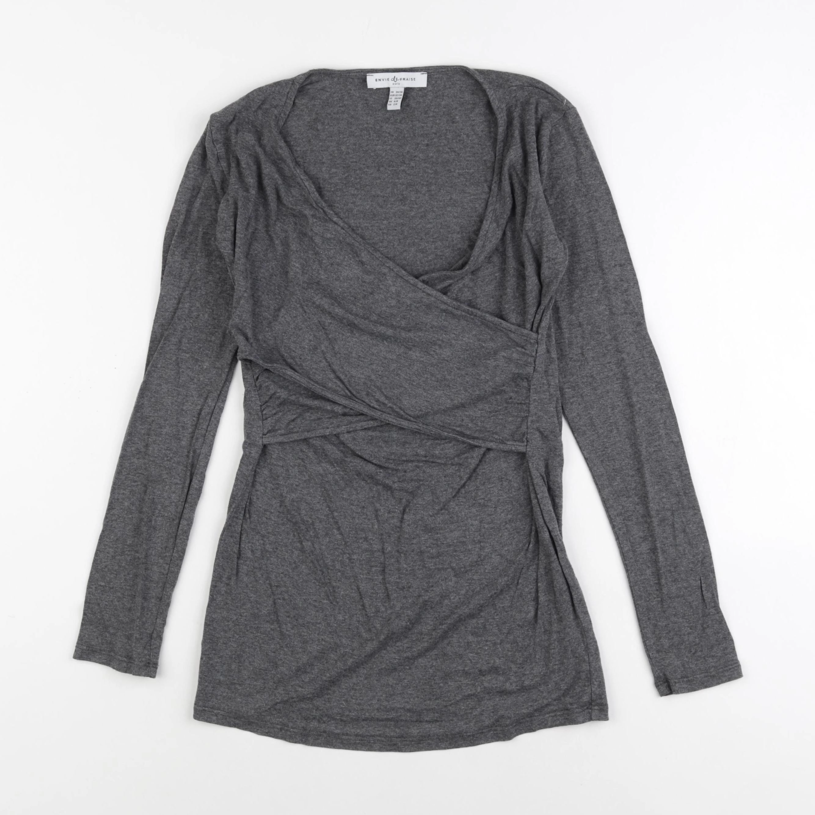 Envie de fraise - tee-shirt grossesse, allaitement gris - 34 à 36