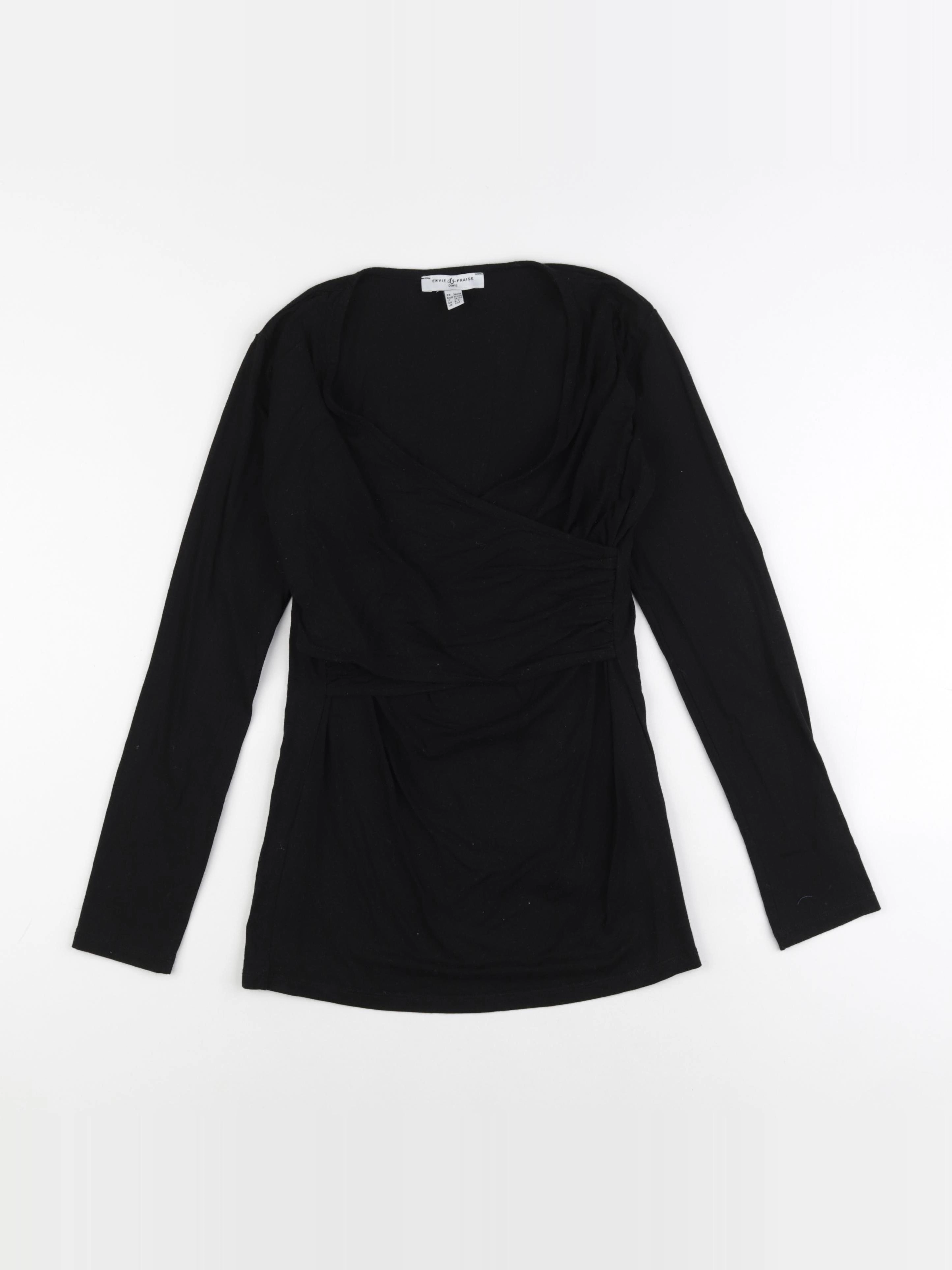 Envie de fraise - tee-shirt grossesse, allaitement noir - 34 à 36