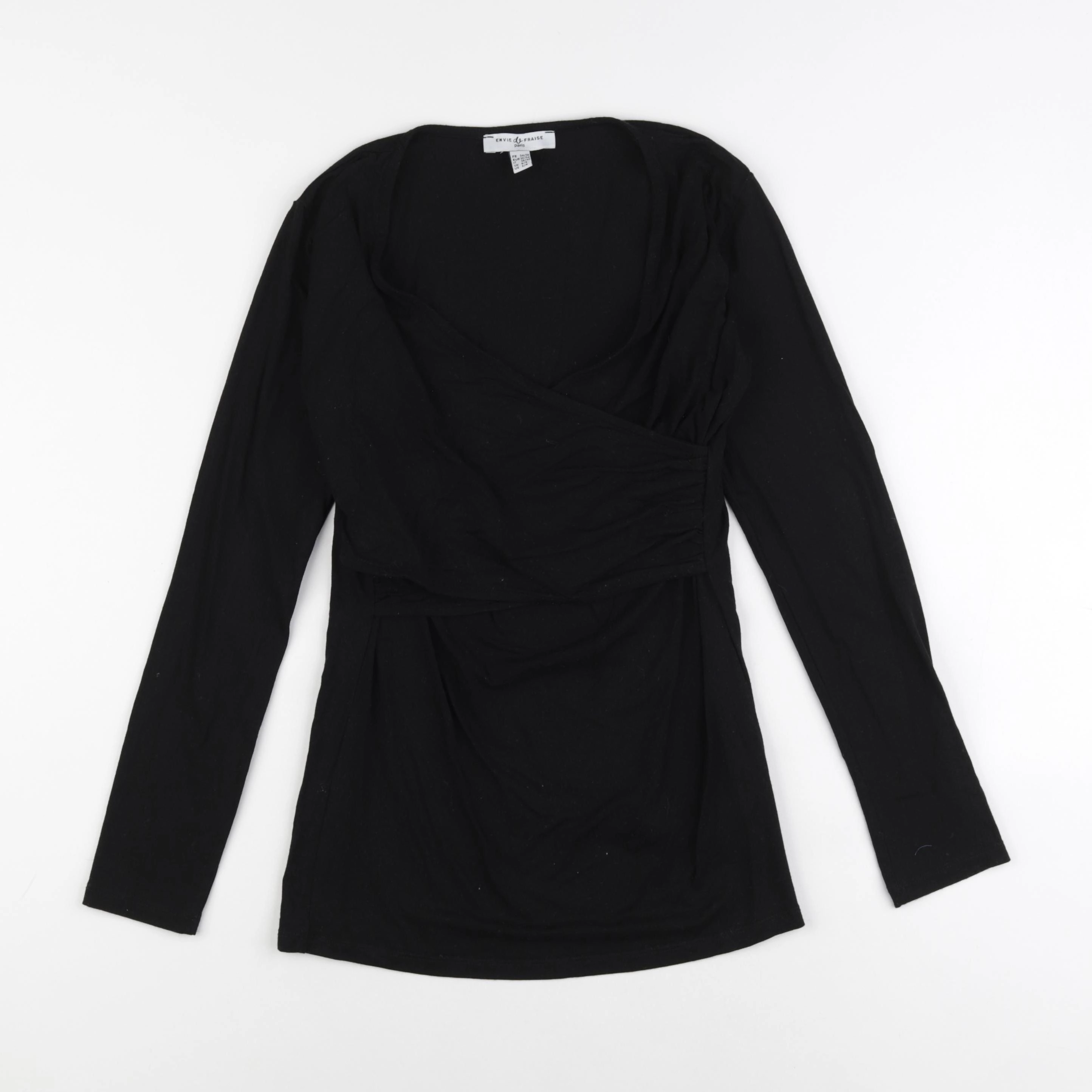 Envie de fraise - tee-shirt grossesse, allaitement noir - 34 à 36