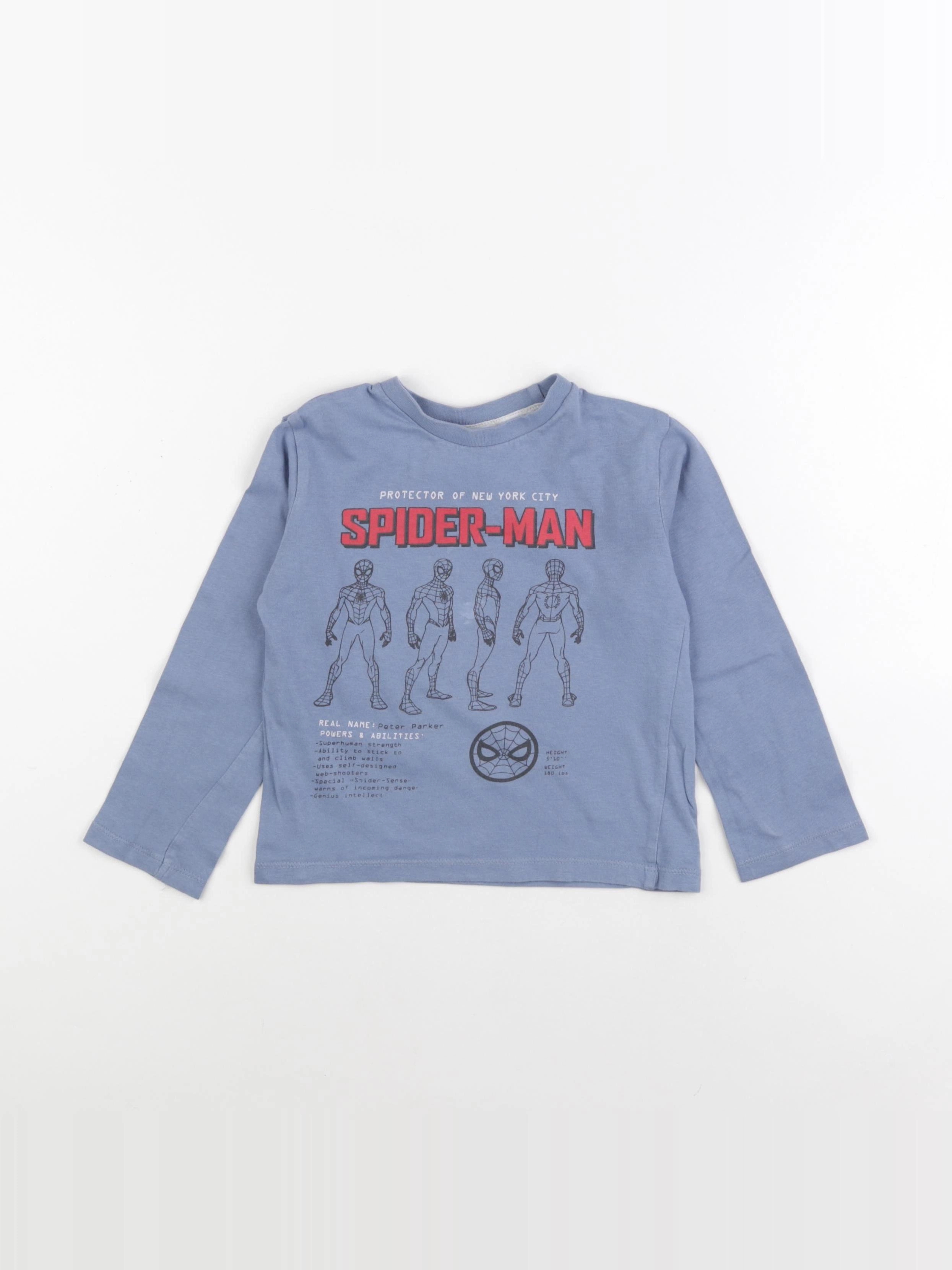 Vertbaudet - tee-shirt bleu - 4 ans