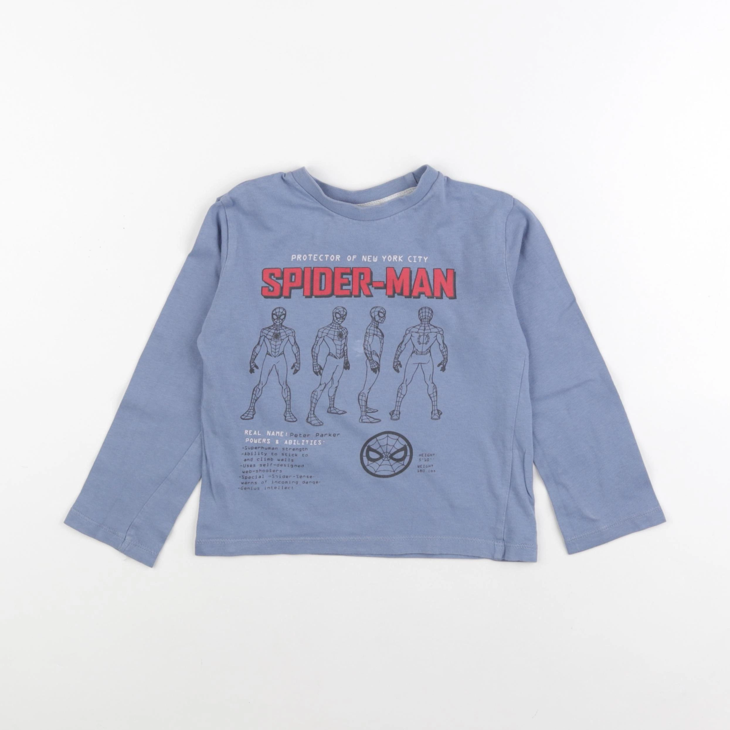 Vertbaudet - tee-shirt bleu - 4 ans