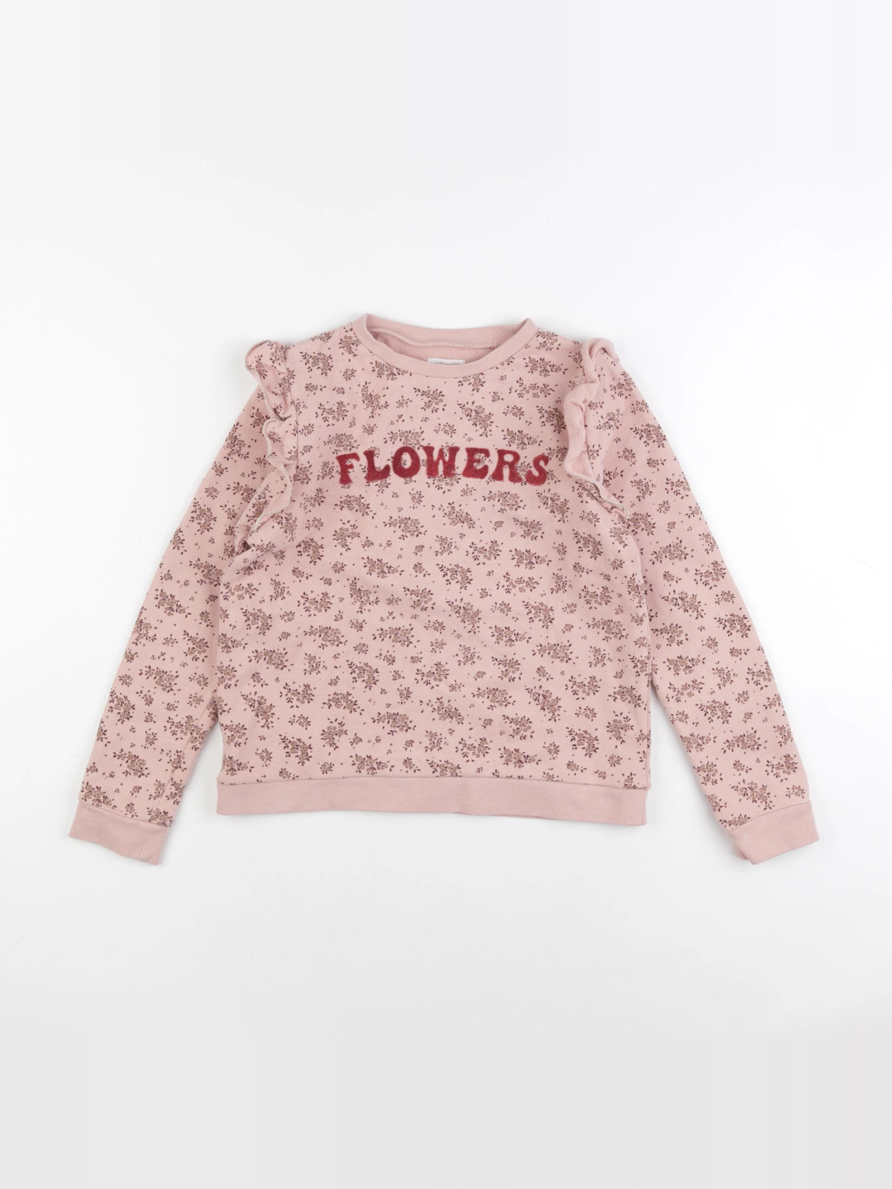 Vertbaudet - sweat rose - 10 ans