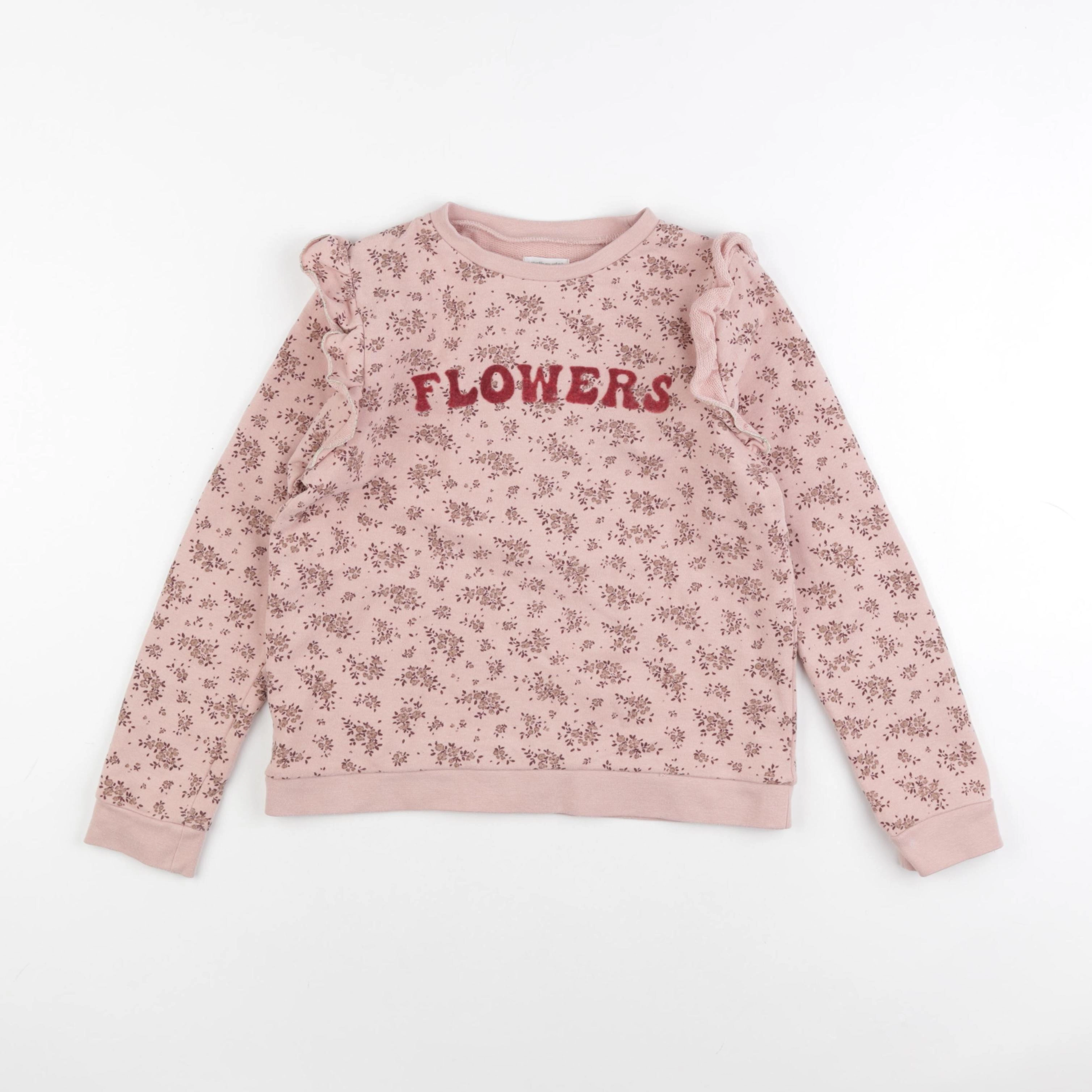 Vertbaudet - sweat rose - 10 ans