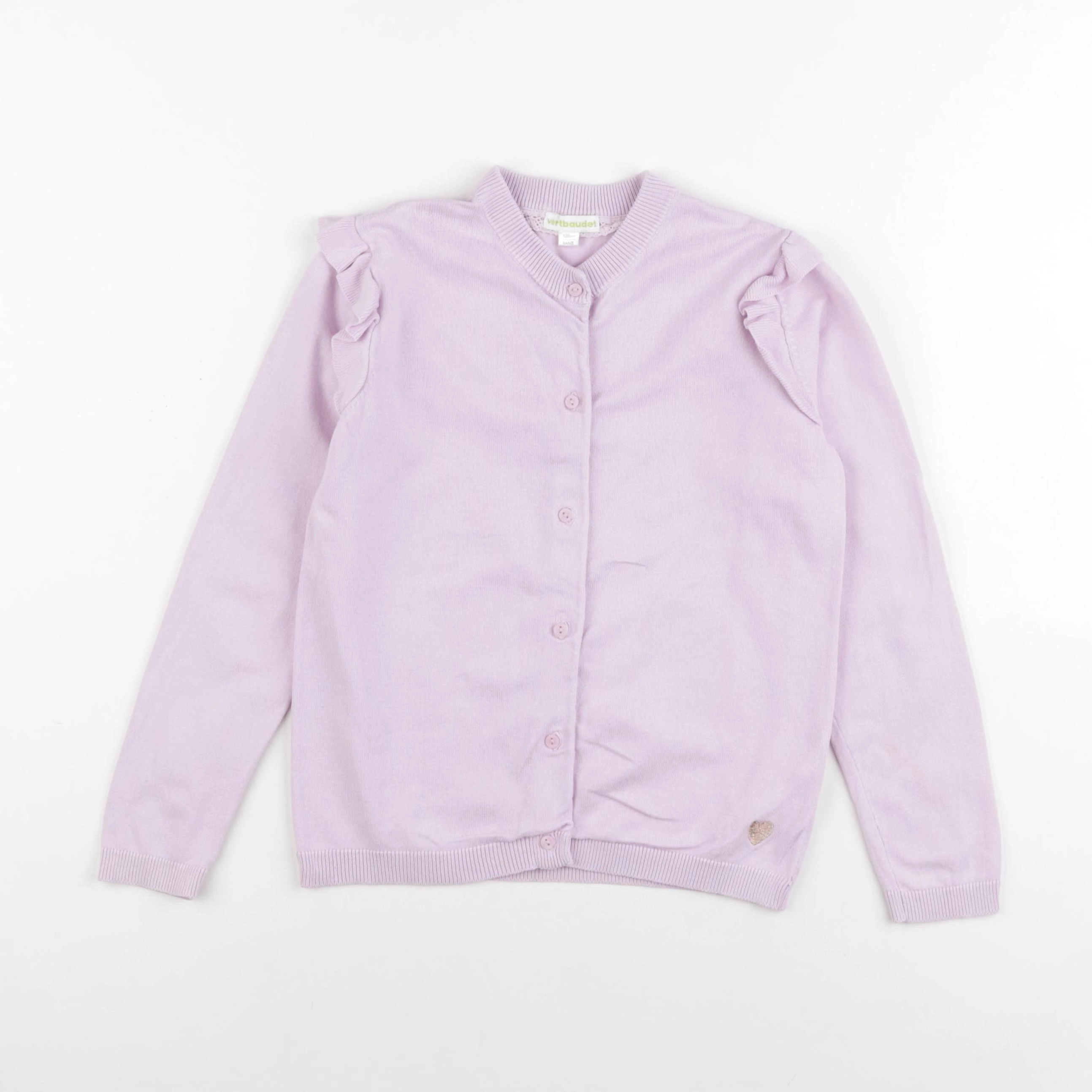 Vertbaudet - gilet violet - 8 ans