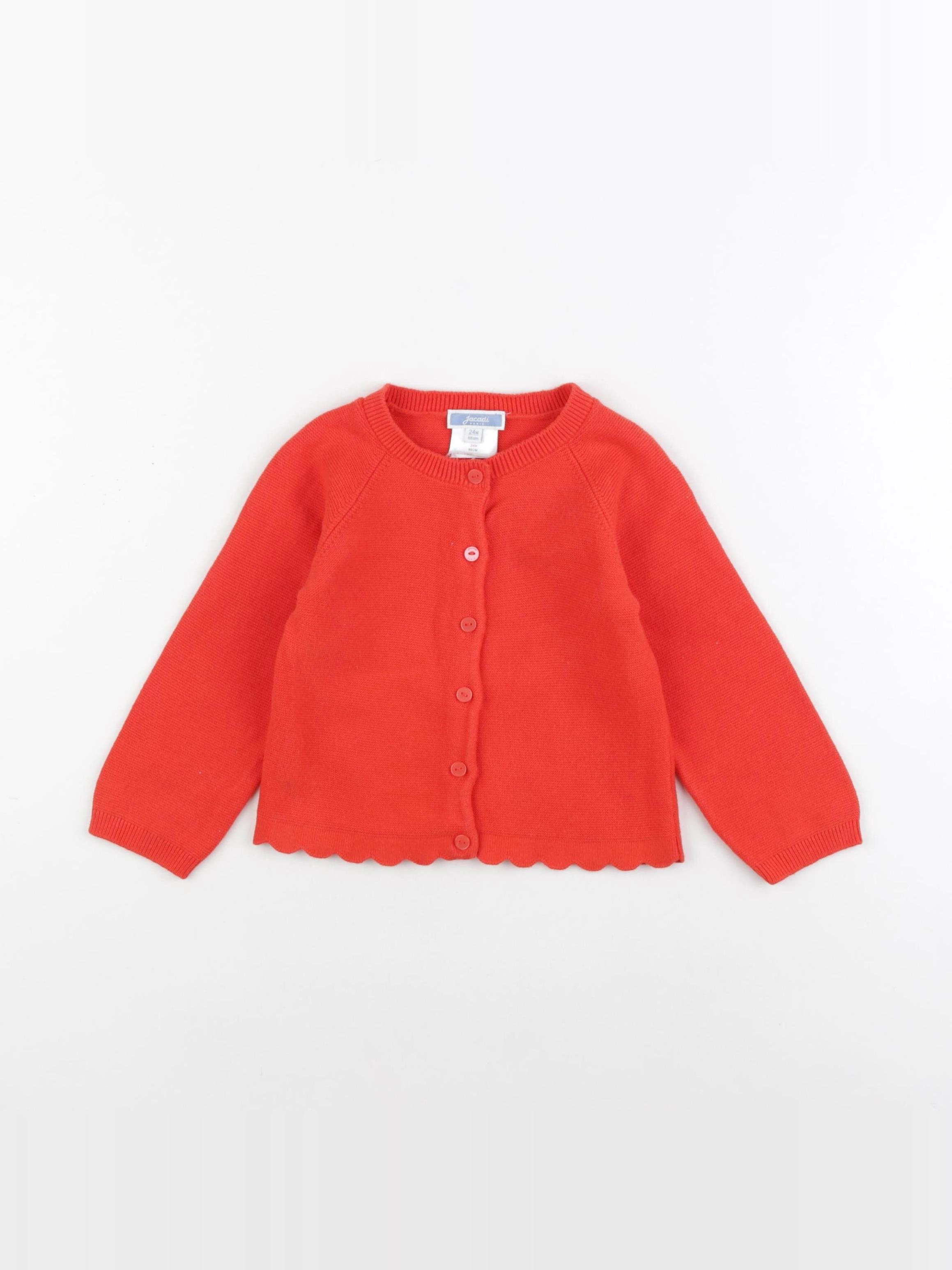 Jacadi - gilet rouge - 24 mois