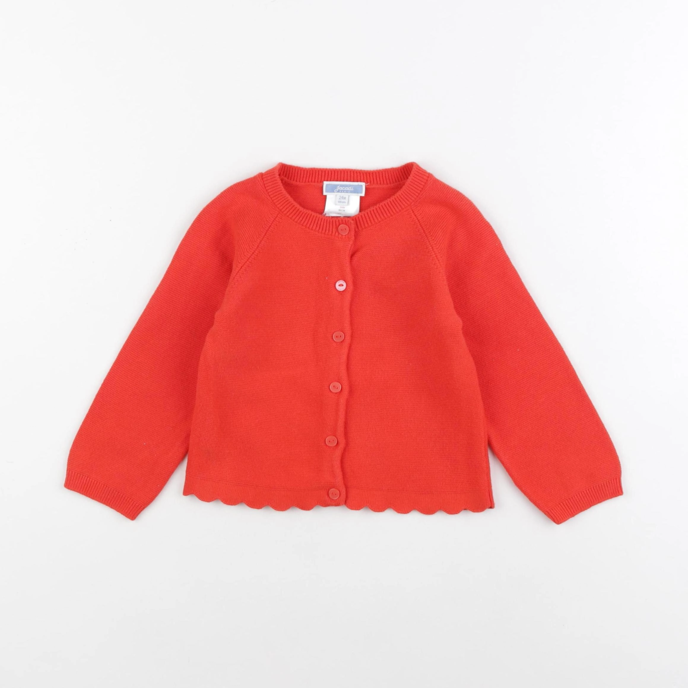 Jacadi - gilet rouge - 24 mois