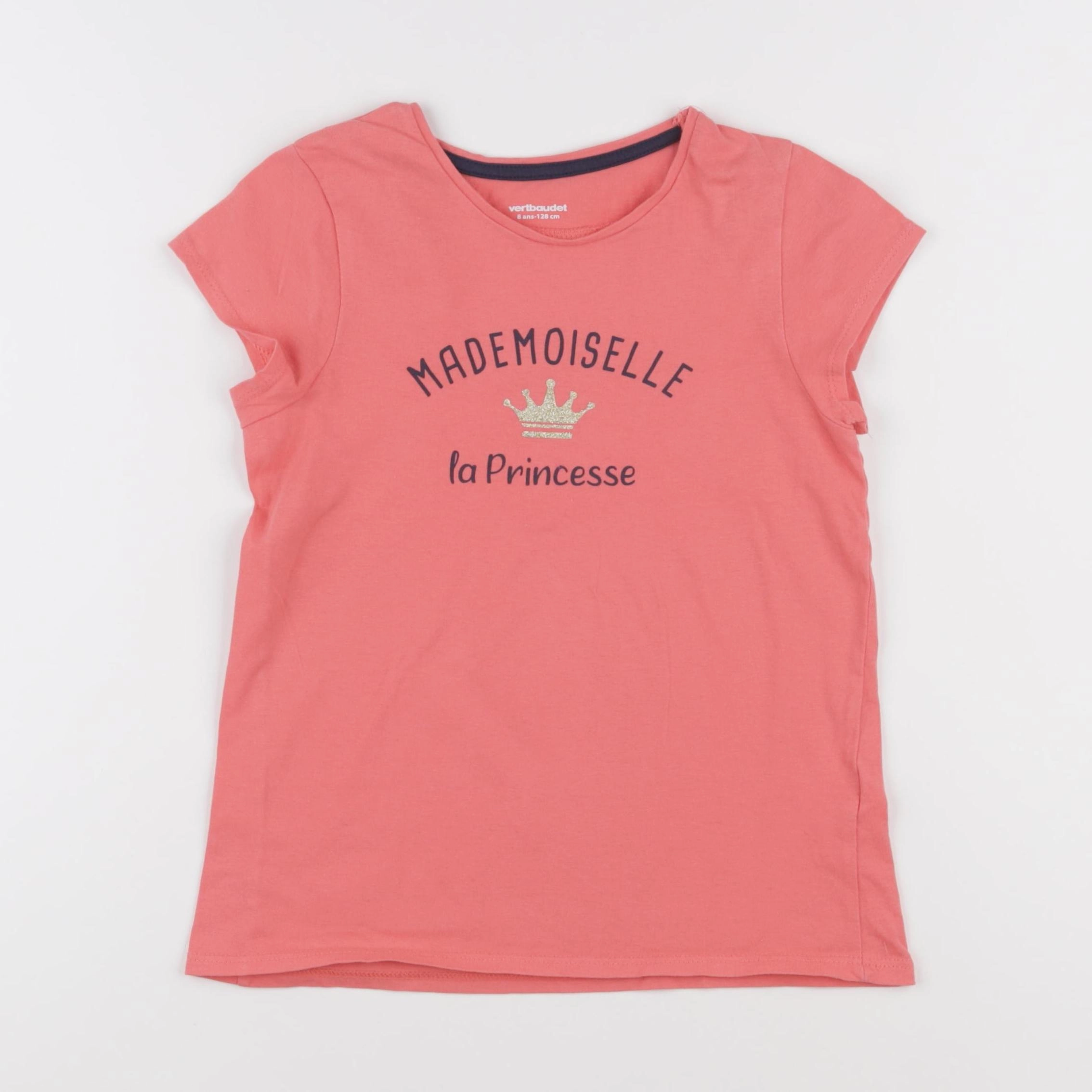 Vertbaudet - tee-shirt rose - 8 ans