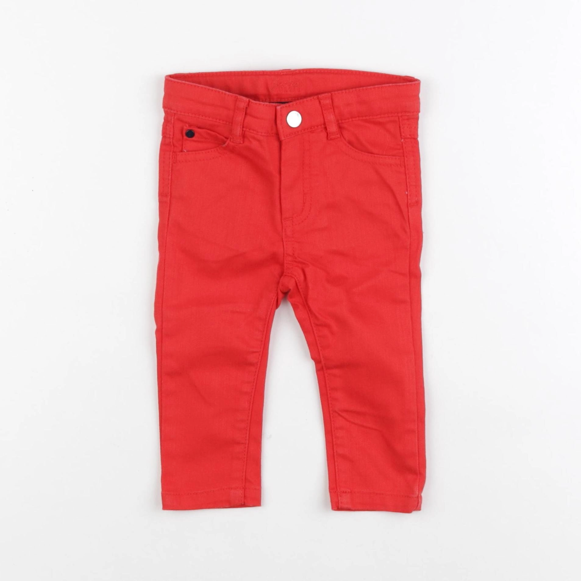 Jacadi - jean rouge - 12 mois