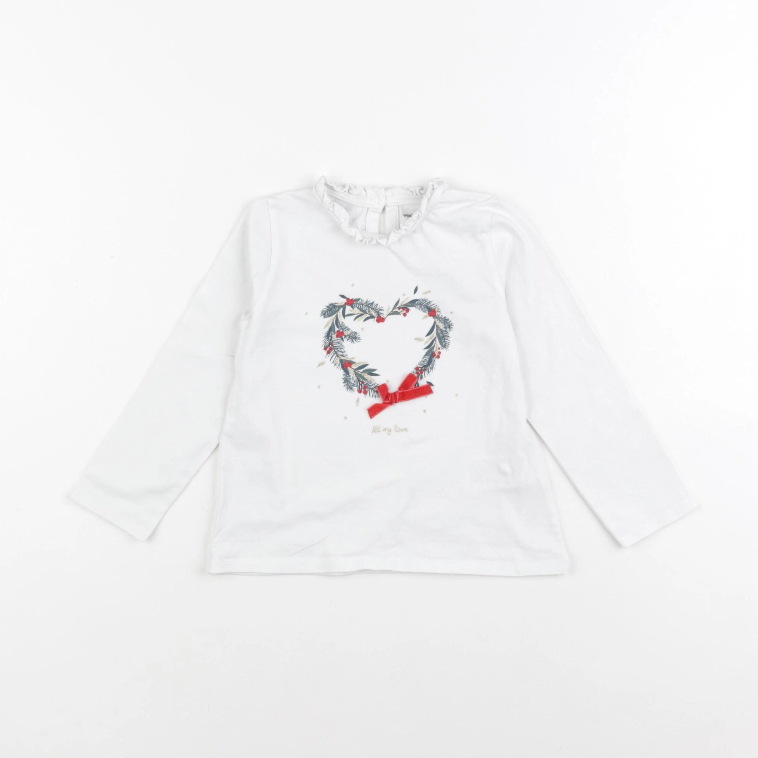 Vertbaudet - tee-shirt blanc - 3 ans