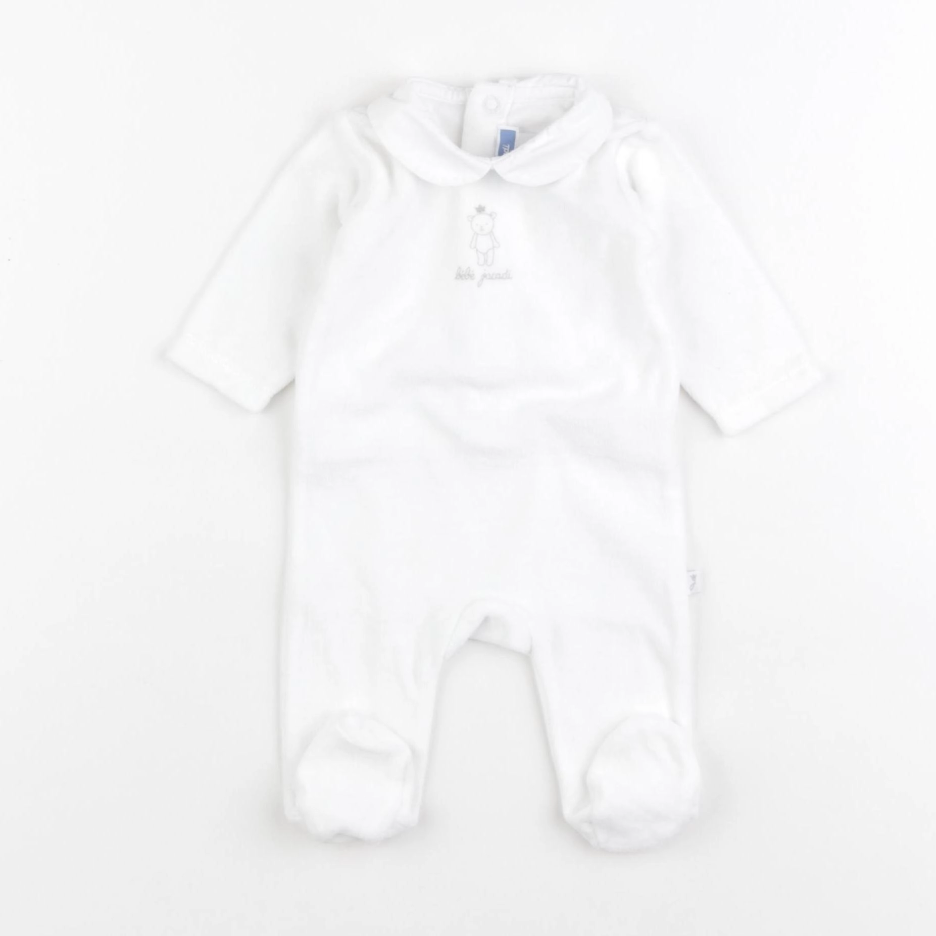 Jacadi - pyjama velours blanc - 1 mois
