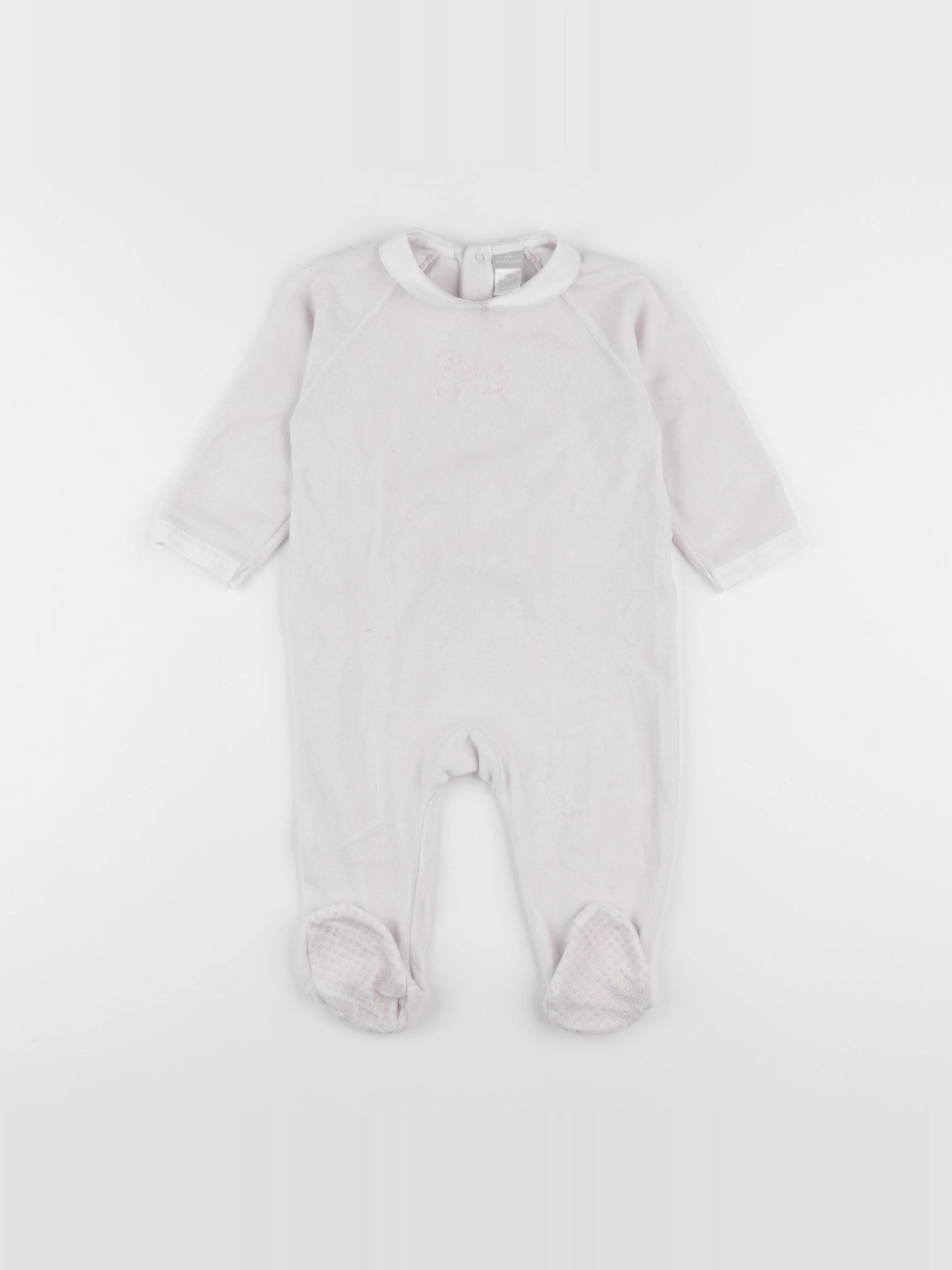 Cyrillus - pyjama velours rose - 12 mois