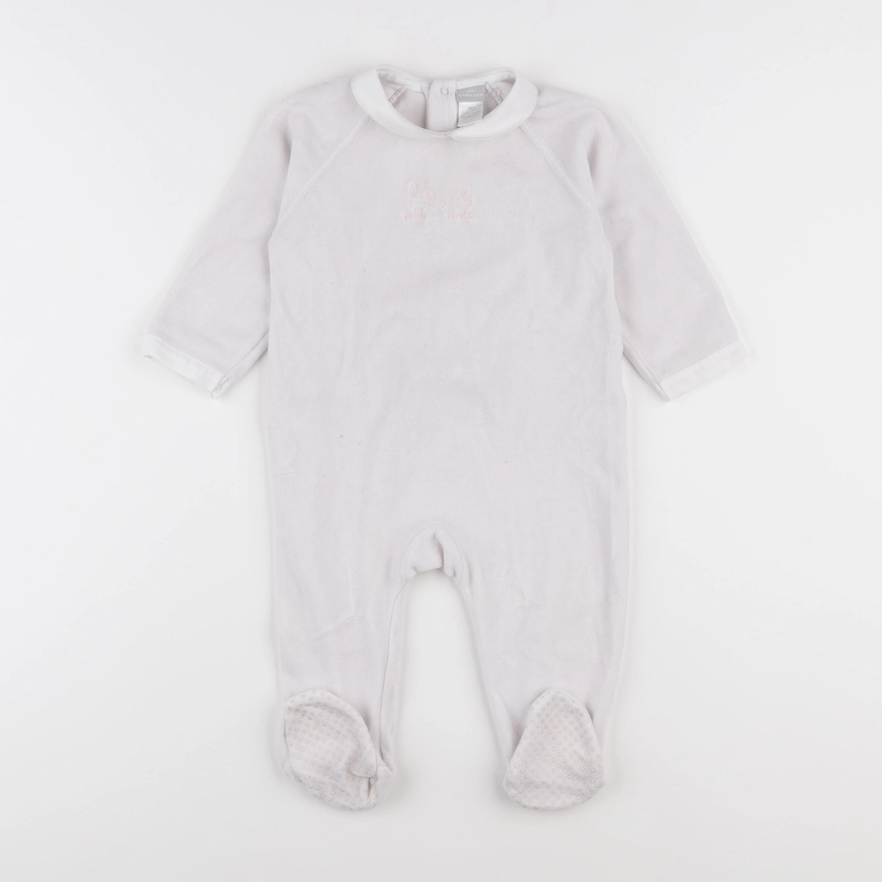 Cyrillus - pyjama velours rose - 12 mois